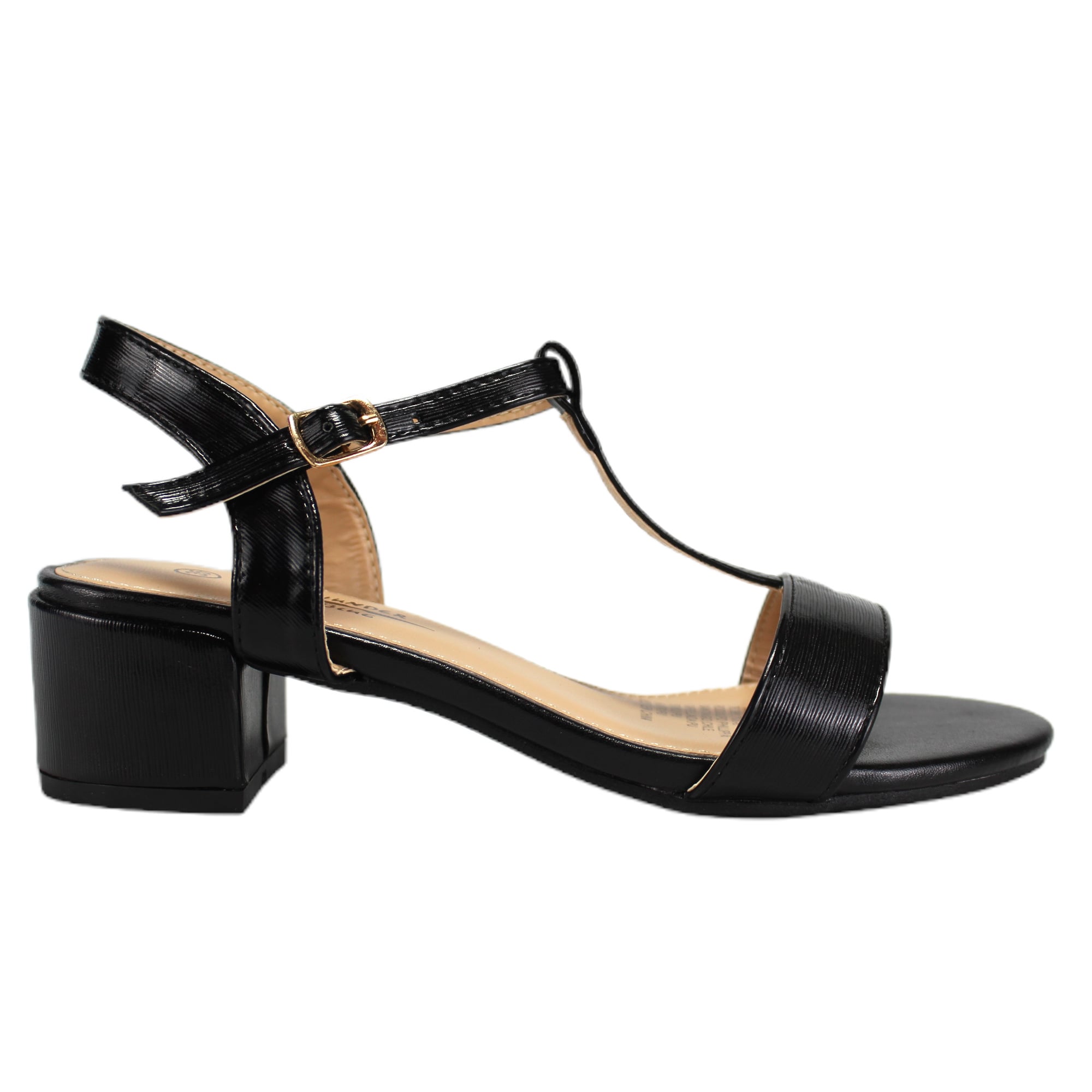 SANDALIA MUJER TACO BAJO J6 YASSNE NEGRO - 1