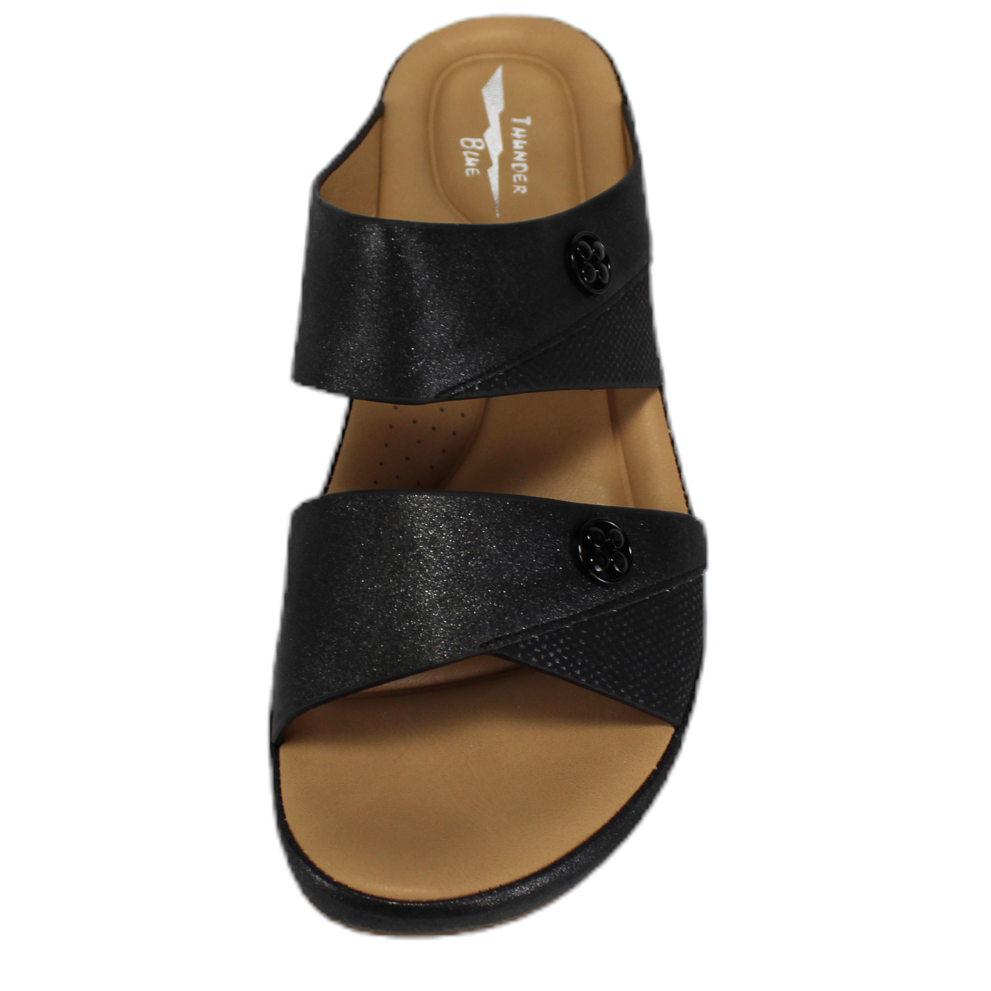 SANDALIA CASUAL MUJER TACO MEDIO H53 YASSNE NEGRO - 4
