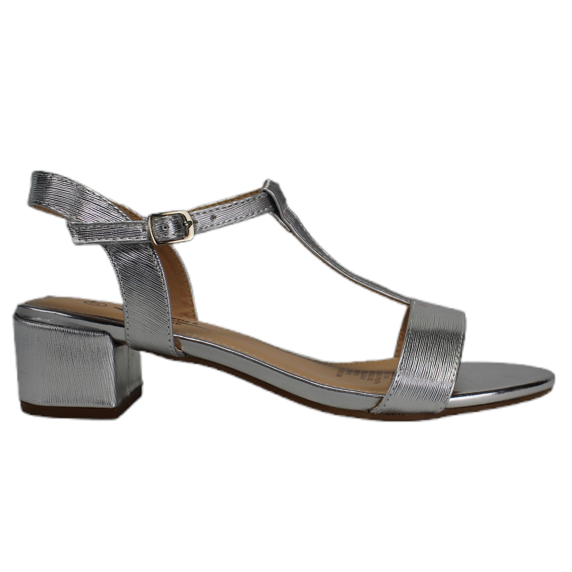 SANDALIA MUJER TACO BAJO J6 YASSNE PLATEADO - 1