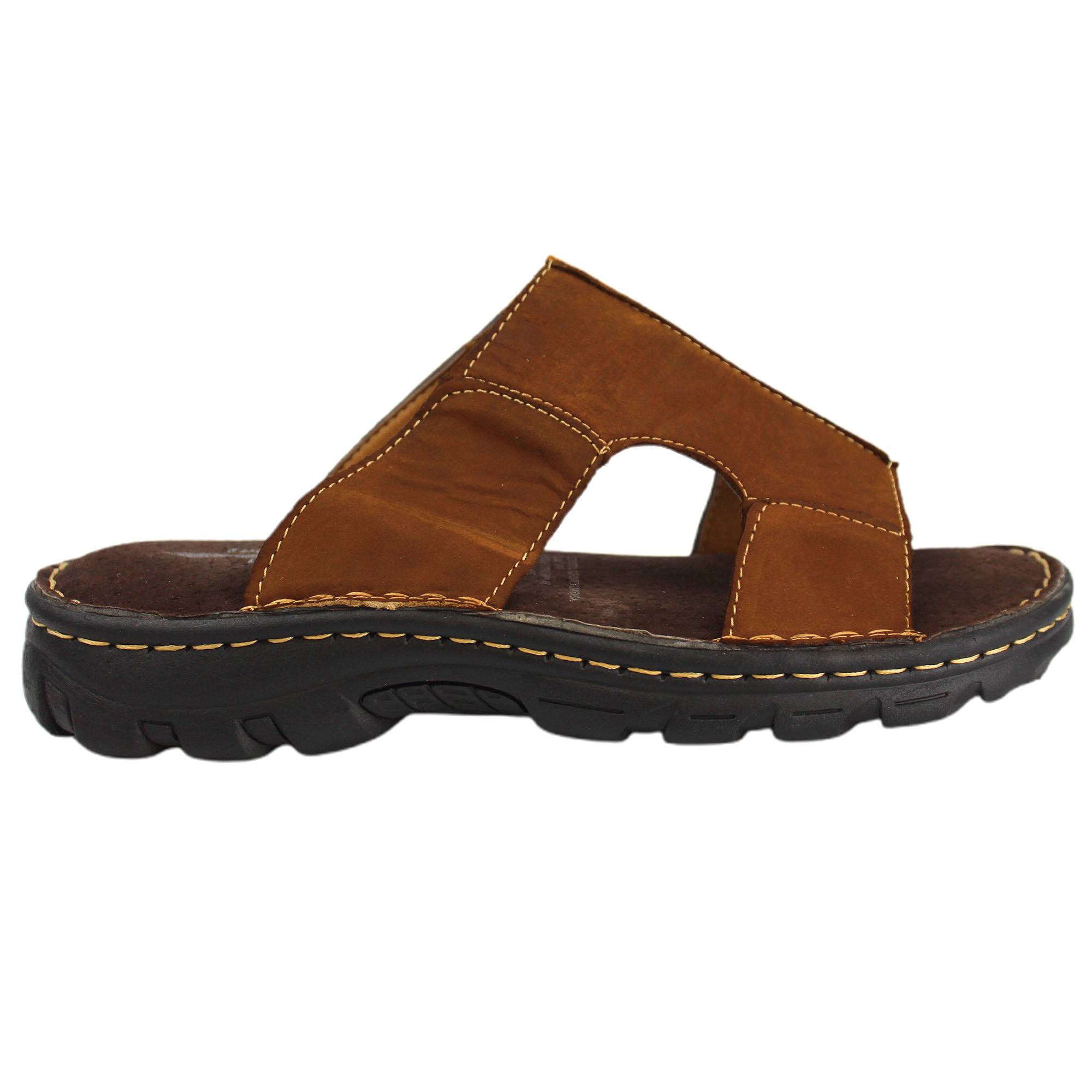 SANDALIA HOMBRE MEGABAZAR CUERO MARRON 226 - 1
