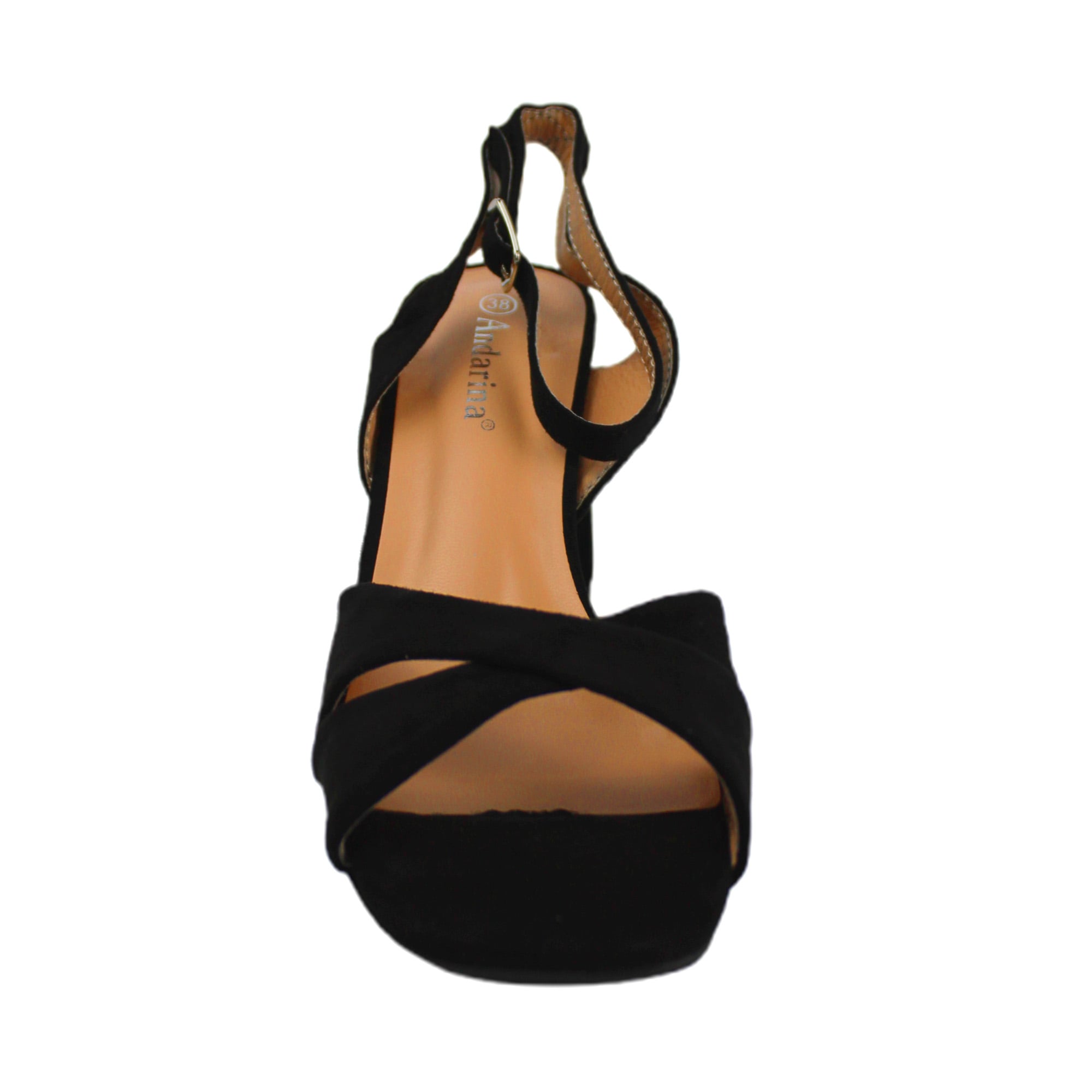 SANDALIA FORMAL MUJER TACO MEDIO J3 YASSNE NEGRO - 3