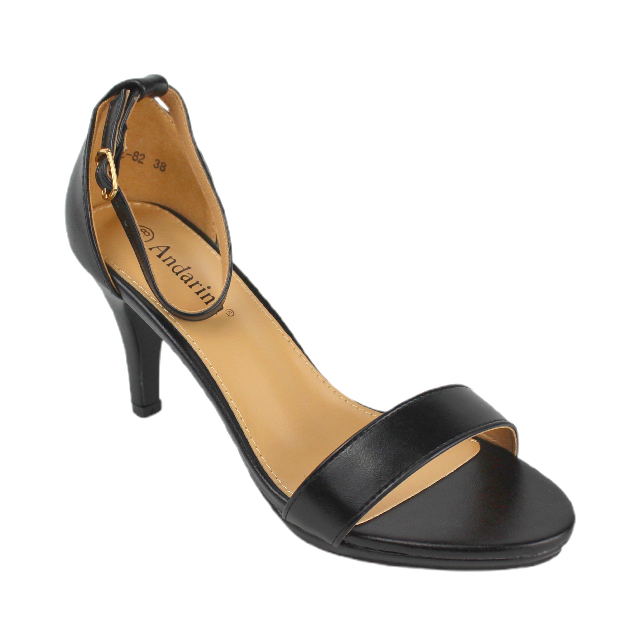 SANDALIA STILETTO MUJER TACO BAJO Z82 YASSNE NEGRO - 2