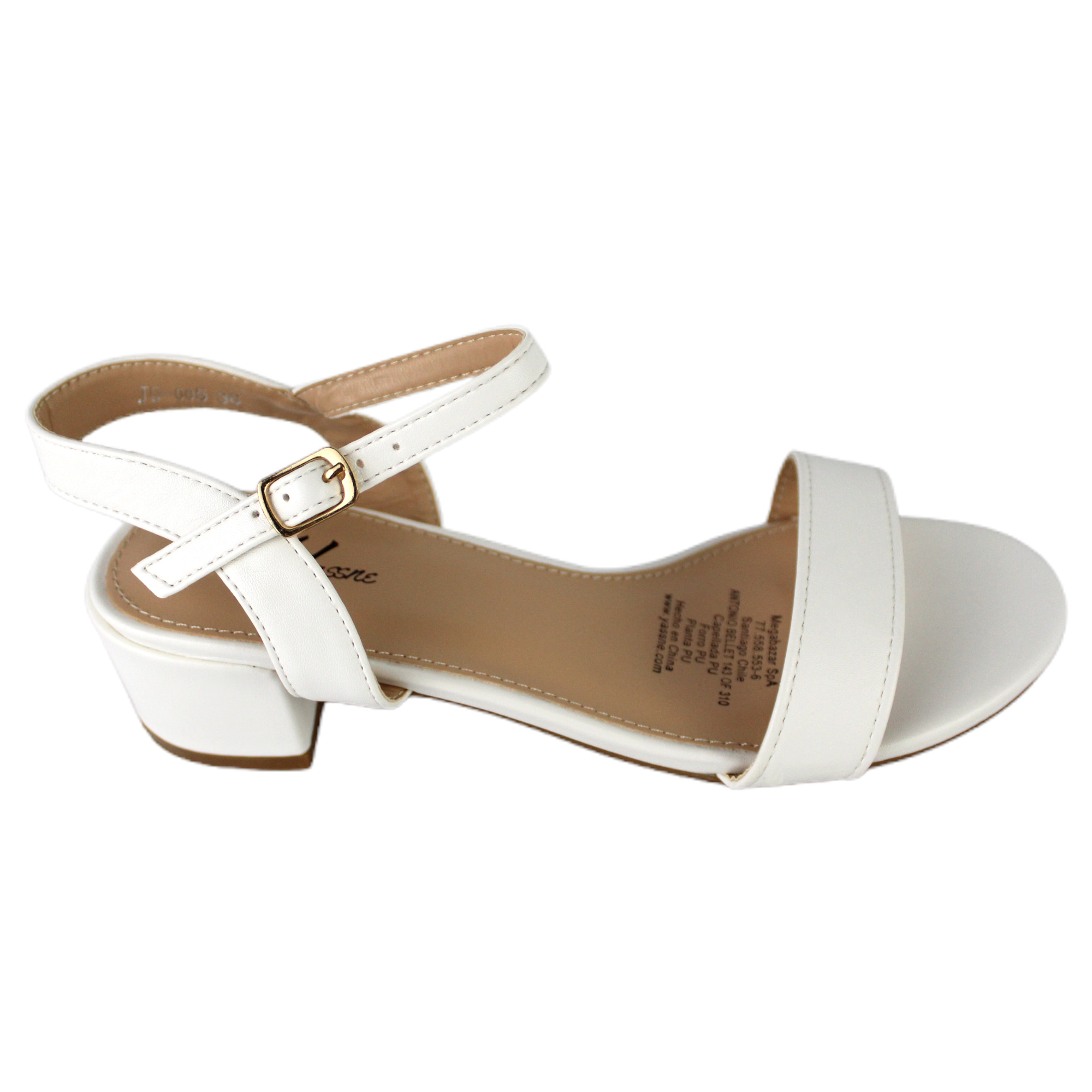 SANDALIA FORMAL MUJER TACO BAJO J5 YASSNE BLANCO - 3
