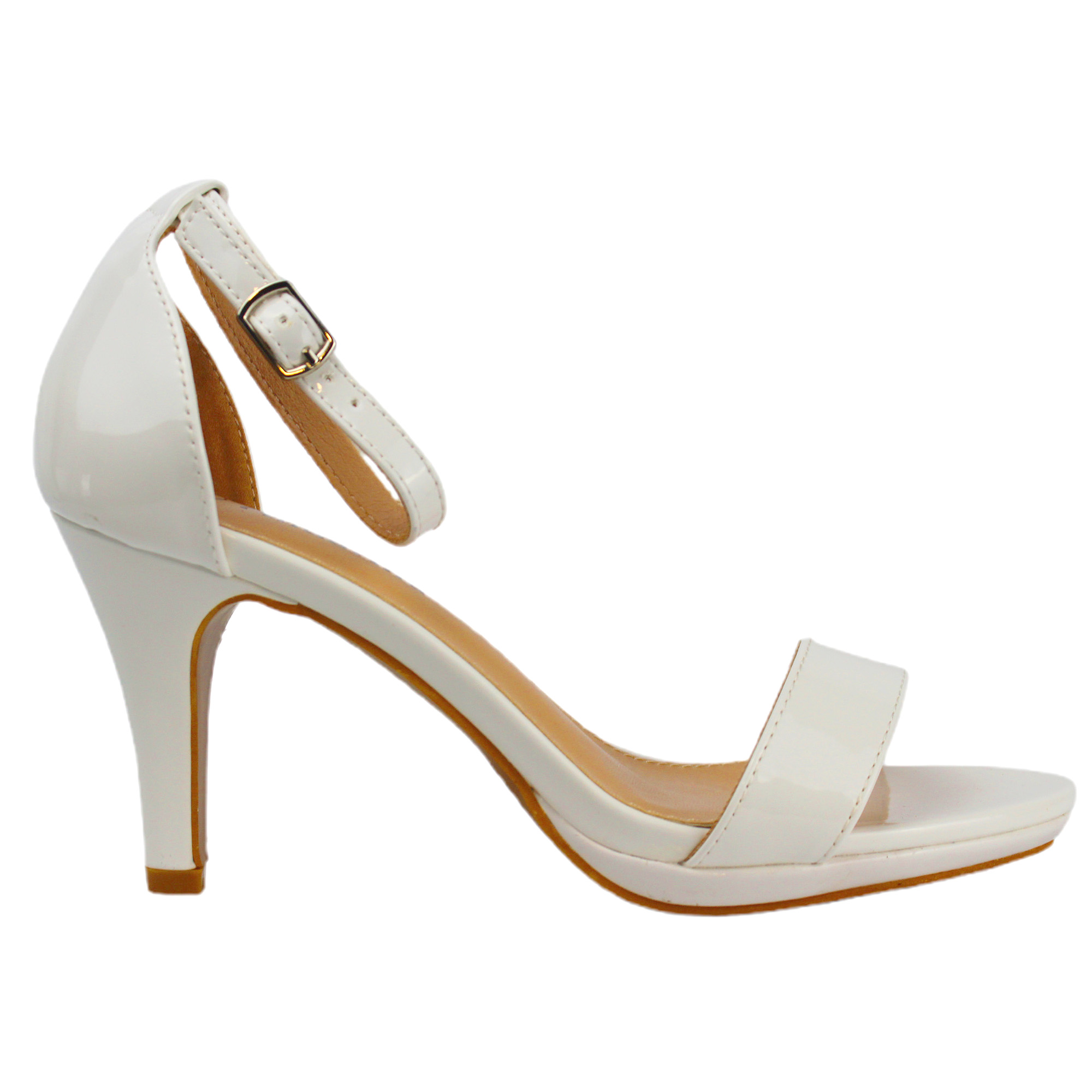 SANDALIA STILETTO MUJER TACO BAJO Z82 YASSNE BLANCO - 1