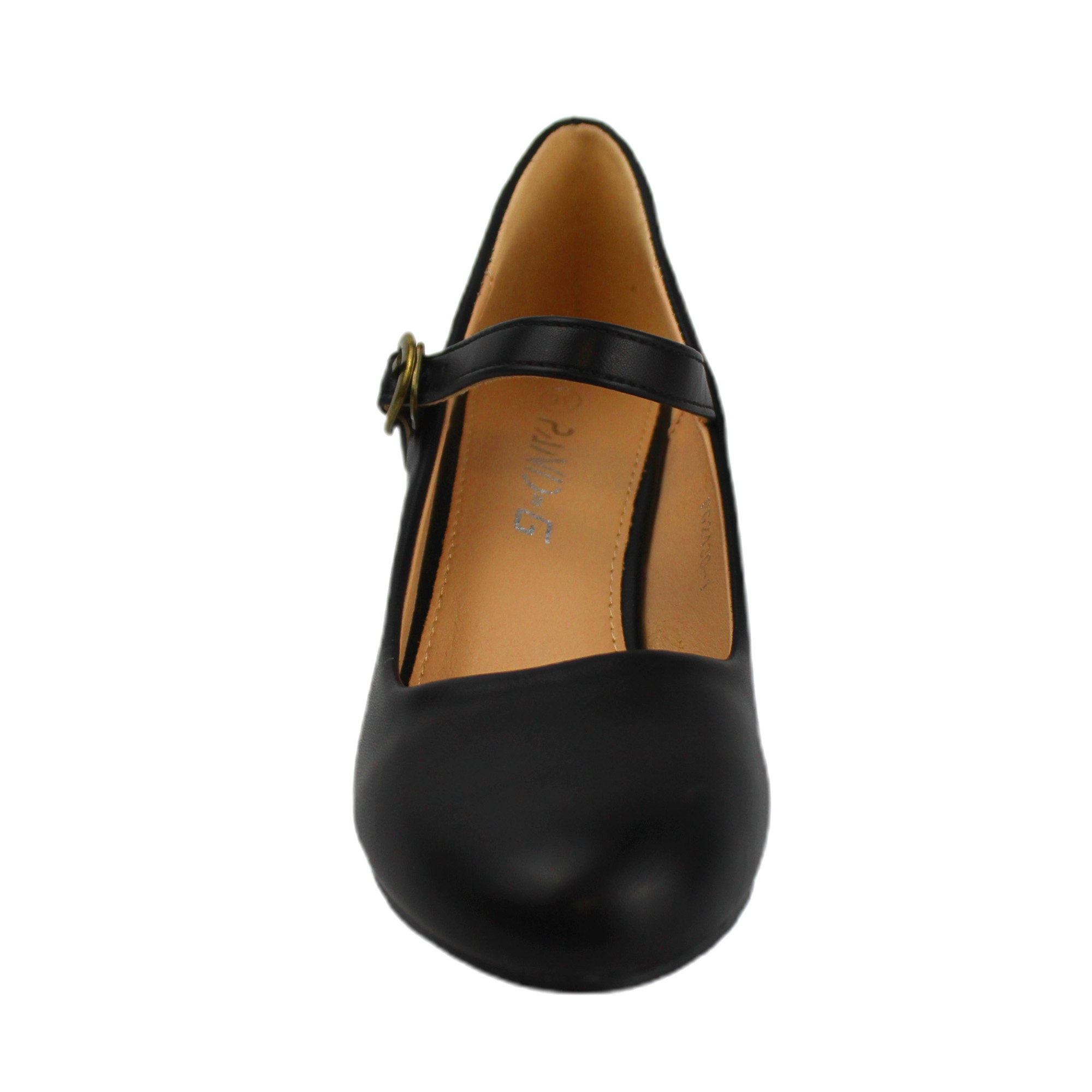 ZAPATO VESTIR TACO MEDIO PARA MUJER G30 YASSNE NEGRO - 4