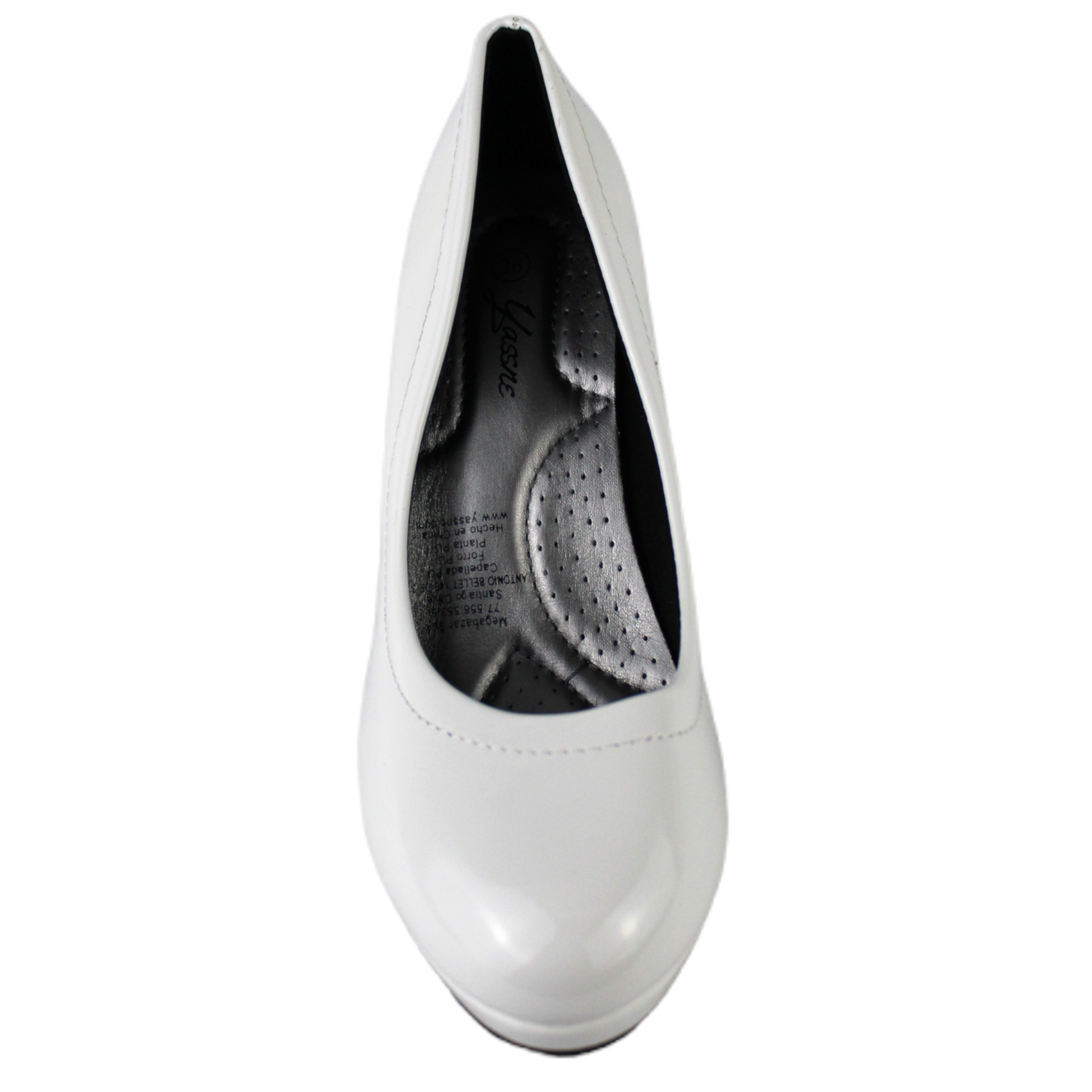 ZAPATO DE FIESTA MUJER TACO ALTO 45 YASSNE BLANCO - 4