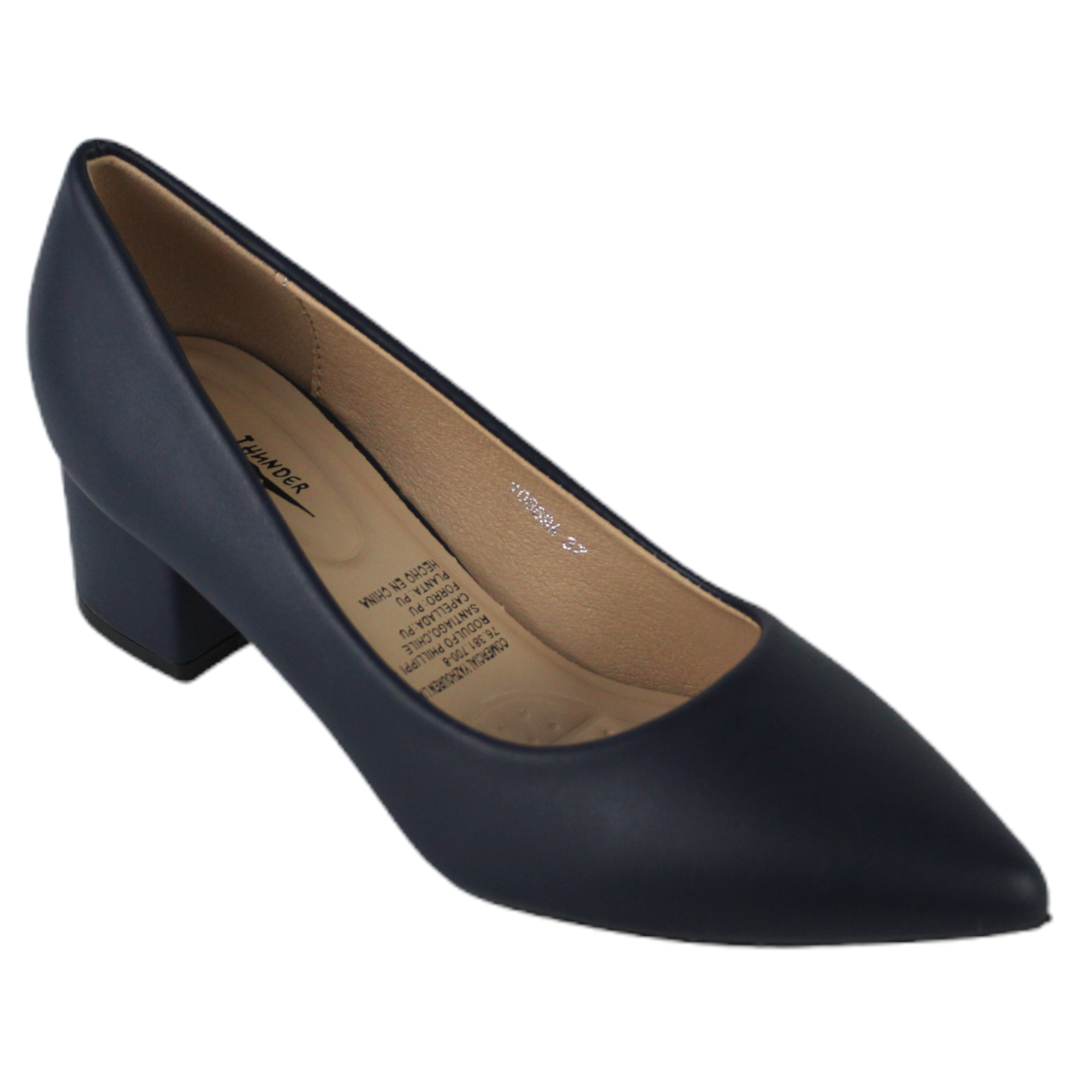 ZAPATO MUJER TACO BAJO 10 YASSNE AZUL - 2