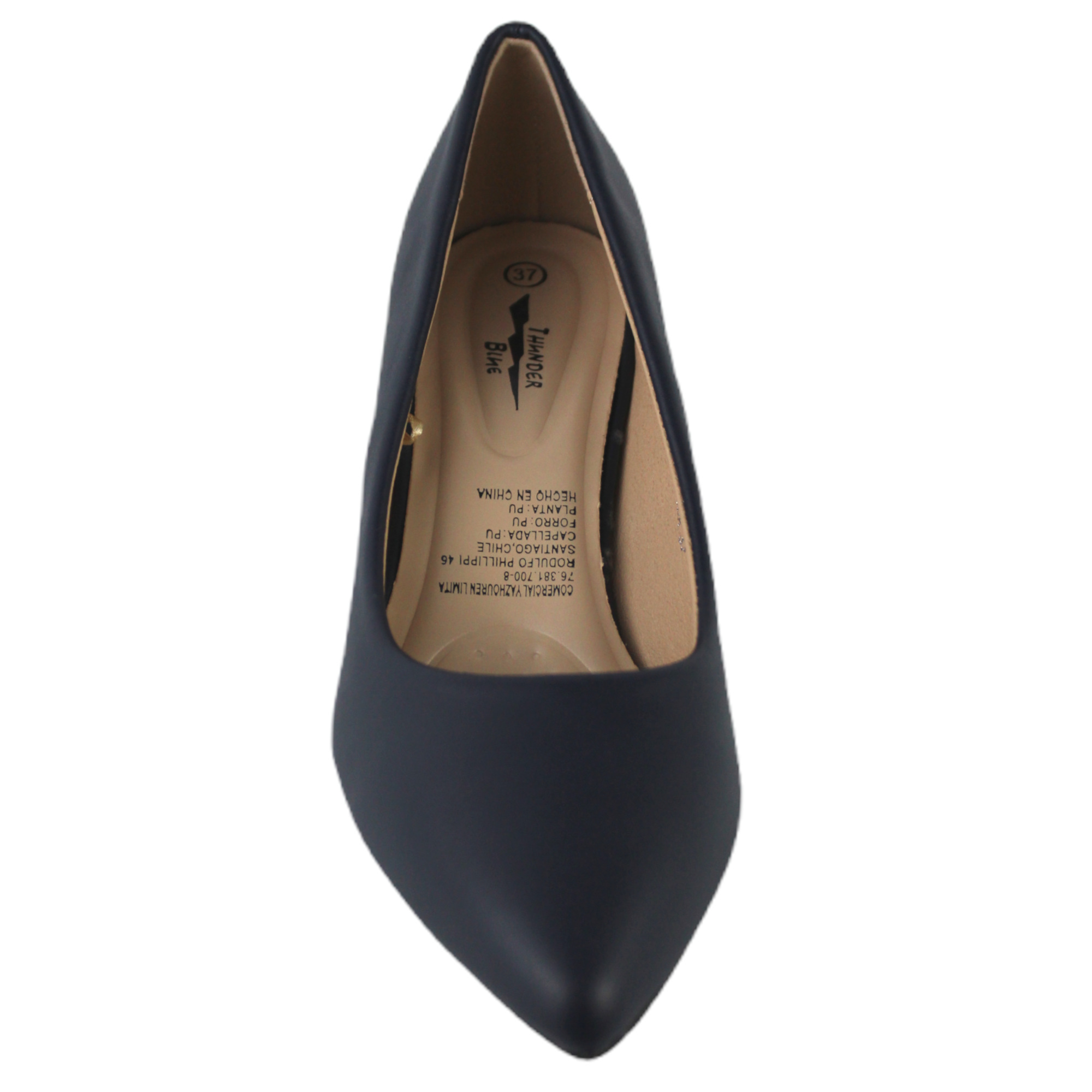 ZAPATO MUJER TACO BAJO 10 YASSNE AZUL - 3