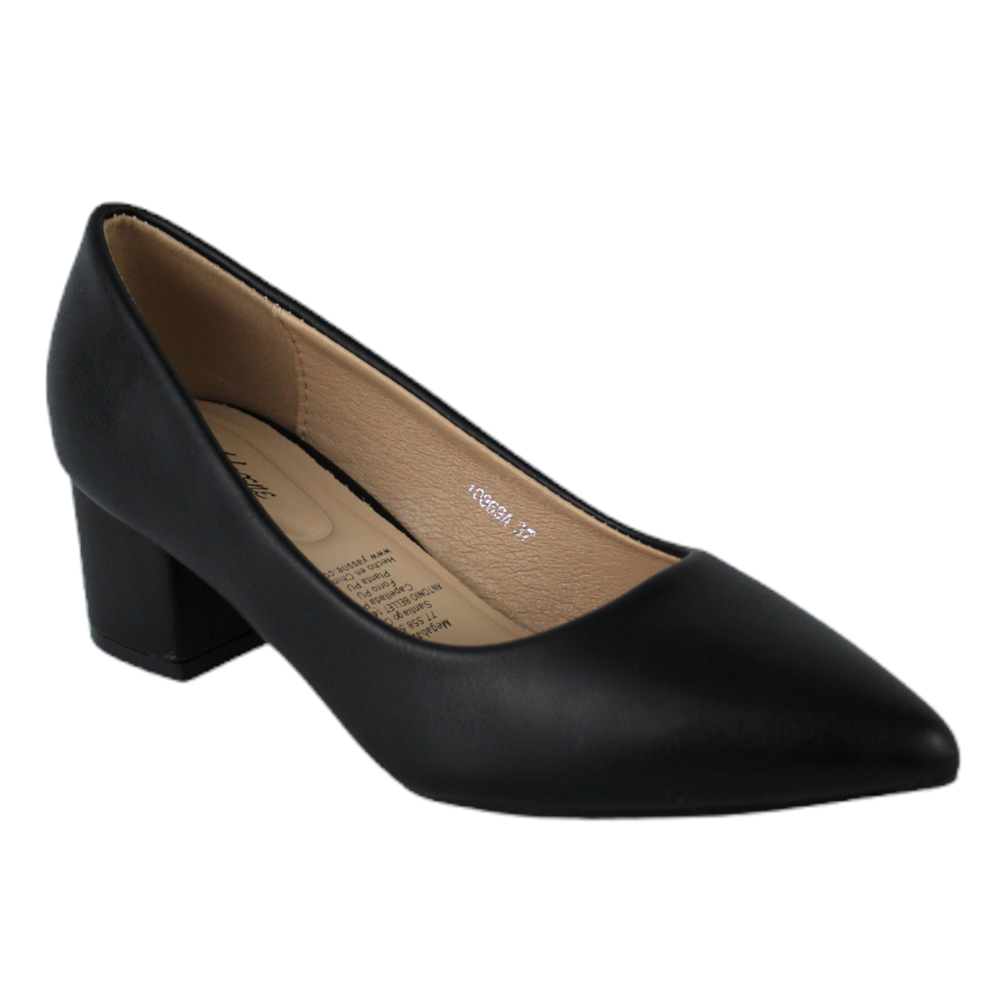 ZAPATO MUJER TACO BAJO 10 YASSNE NEGRO - 2