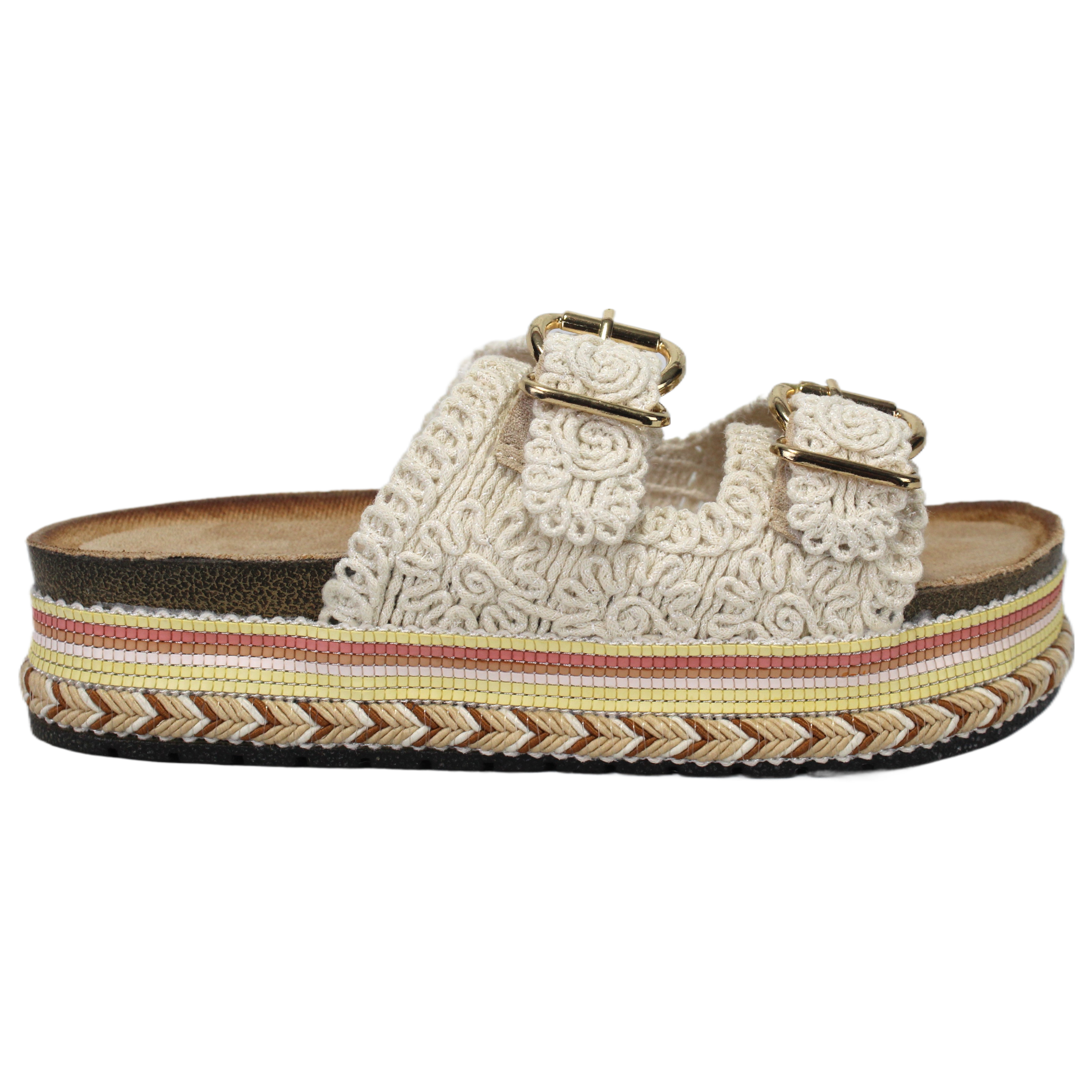 SANDALIA CASUAL DISEÑO FLOREADO 05 YASSNE - 1