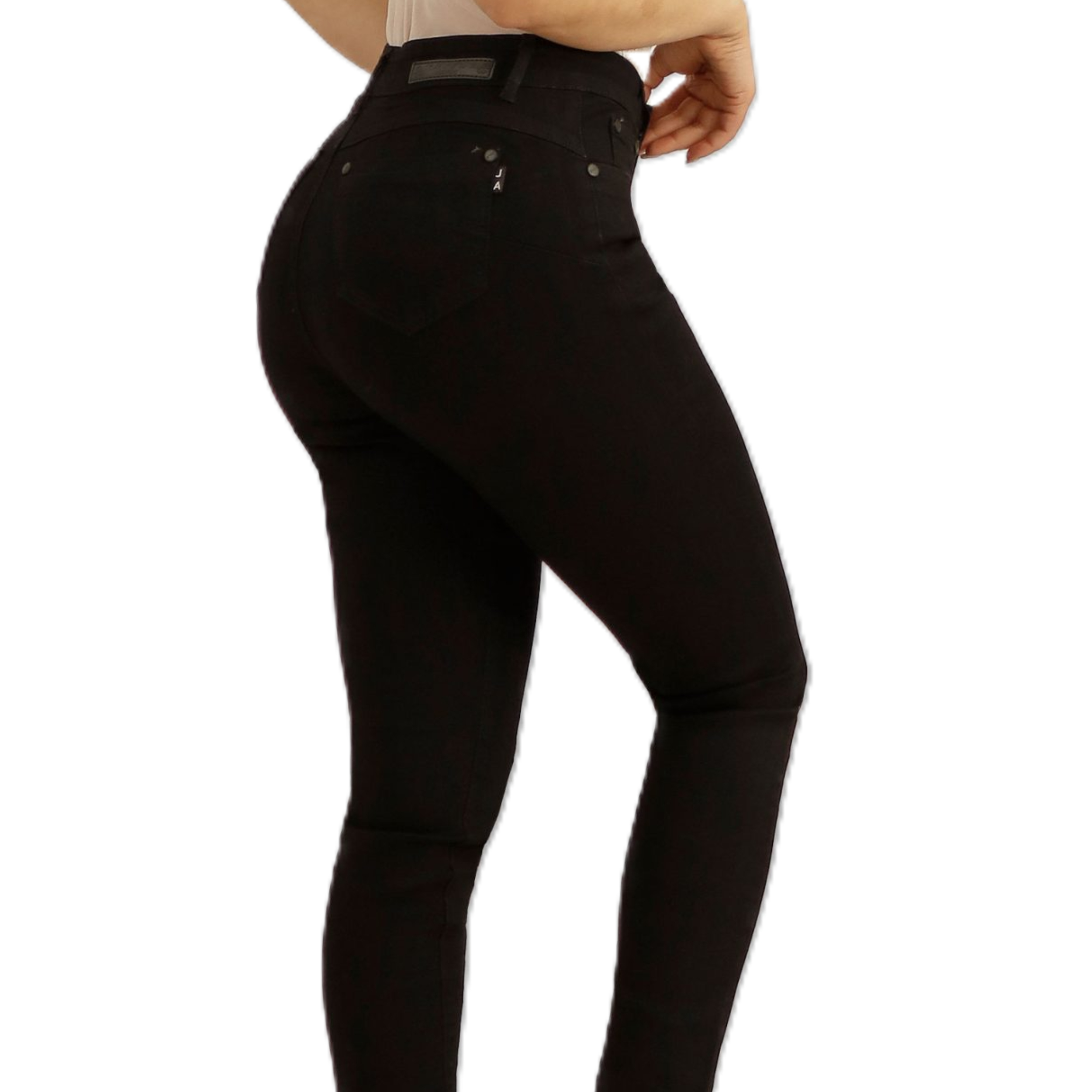 JEANS MUJER MEGABAZAR NEGRO TIRO ALTO 16 YASSNE - 3