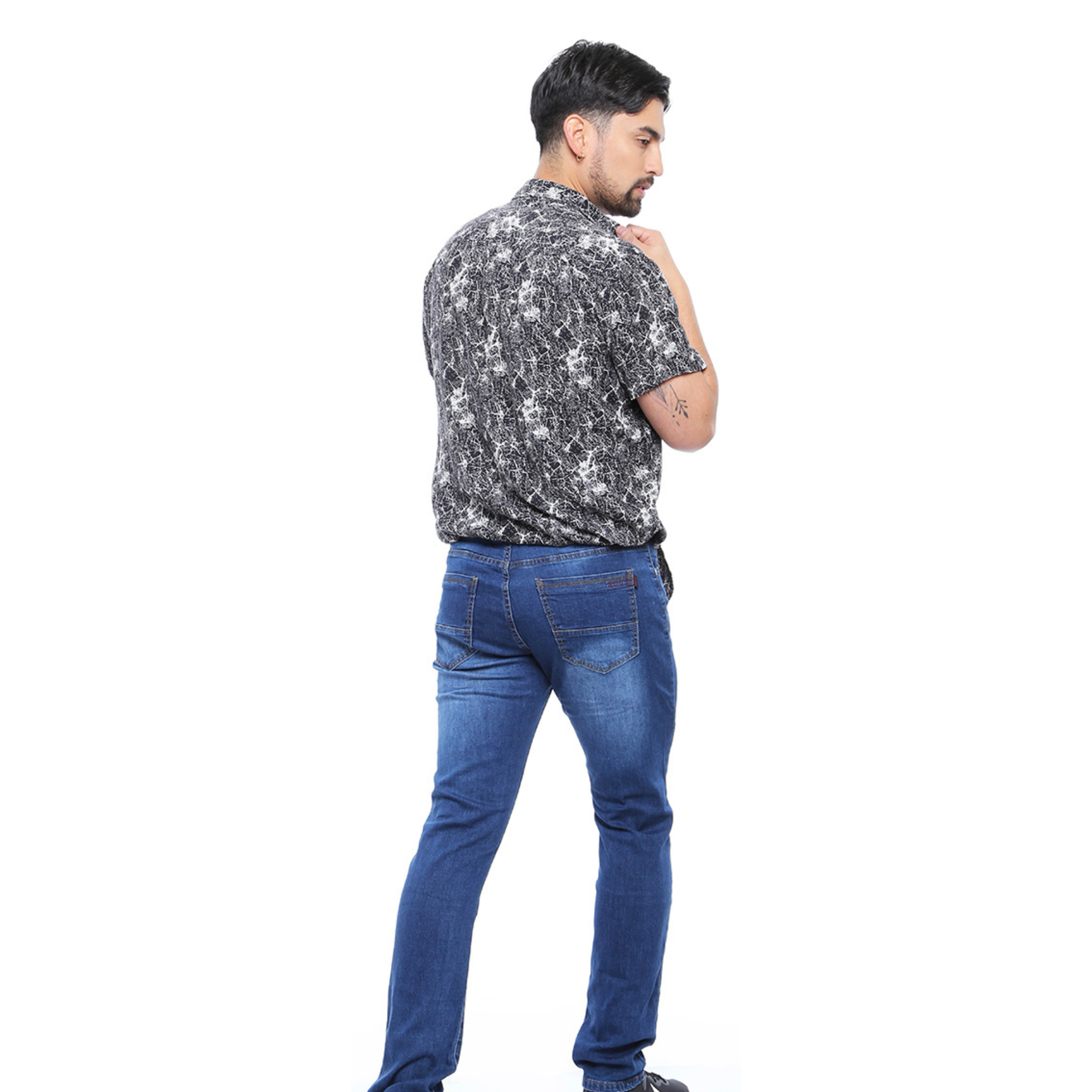 JEANS SLIM FIT HOMBRE MEGABAZAR AZUL 71 YASSNE - 2