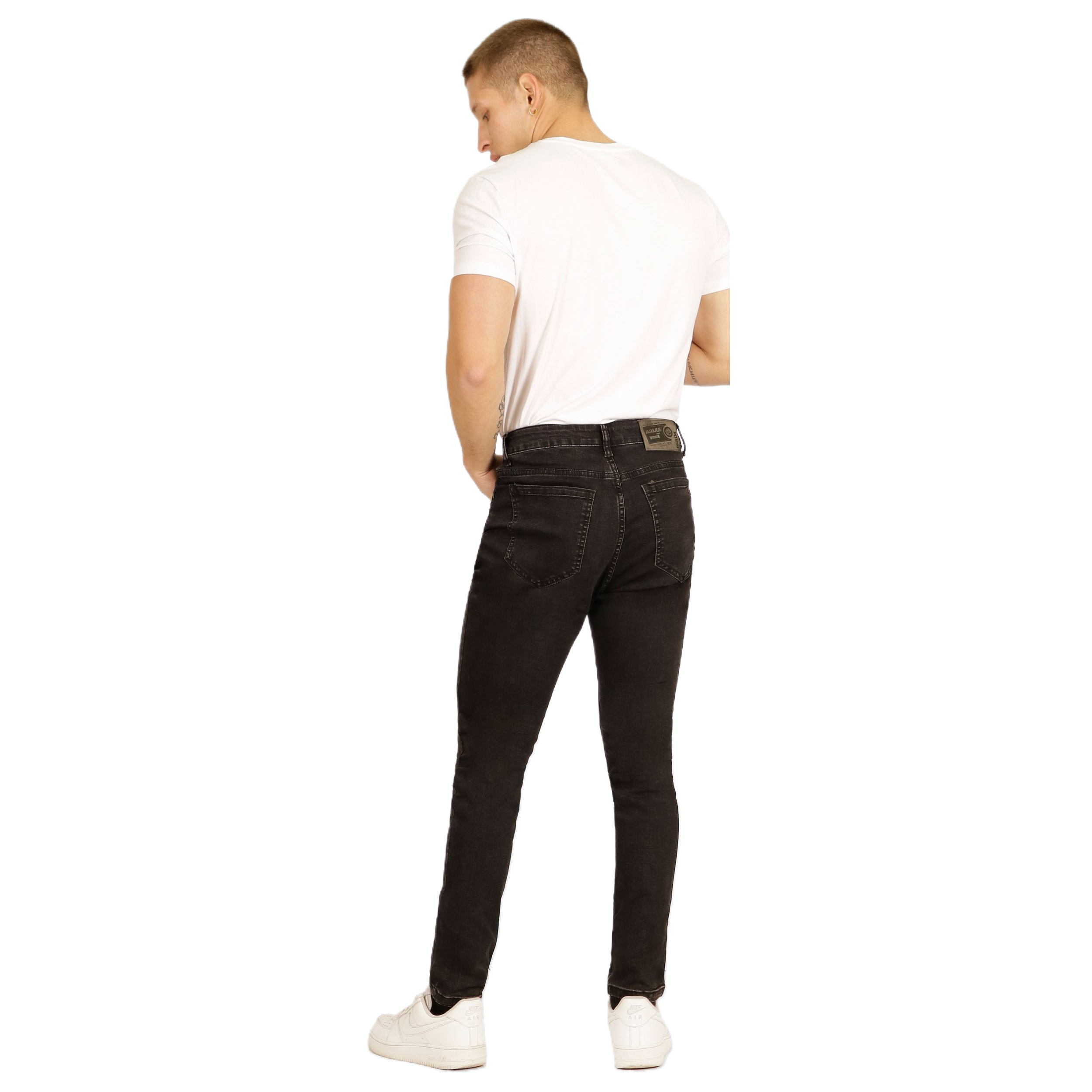 JEANS SLIM FIT HOMBRE MEGABAZAR NEGRO 40 YASSNE - 2