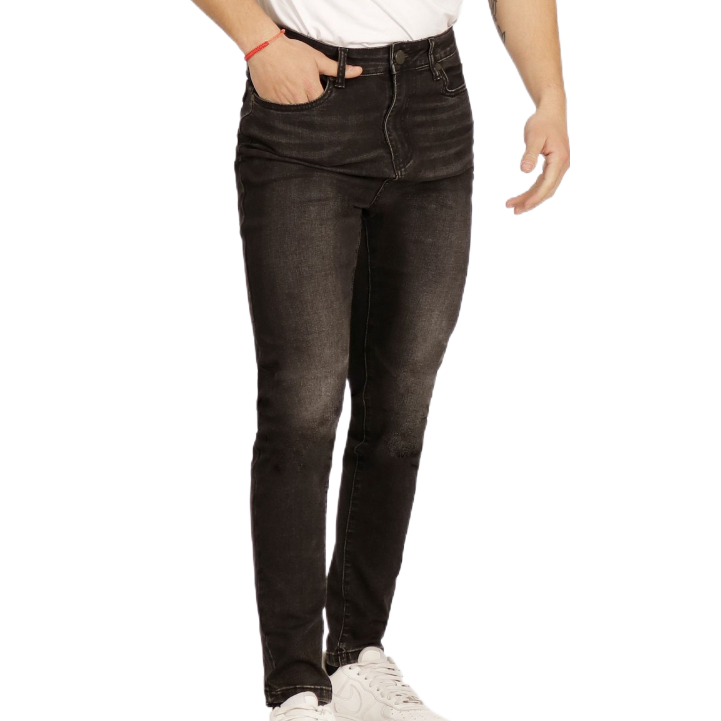 JEANS SLIM FIT HOMBRE MEGABAZAR NEGRO 40 YASSNE - 3