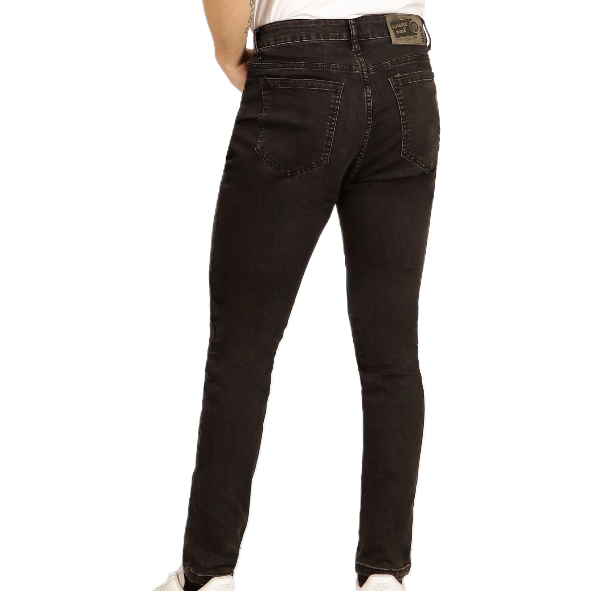 JEANS SLIM FIT HOMBRE MEGABAZAR NEGRO 40 YASSNE - 4