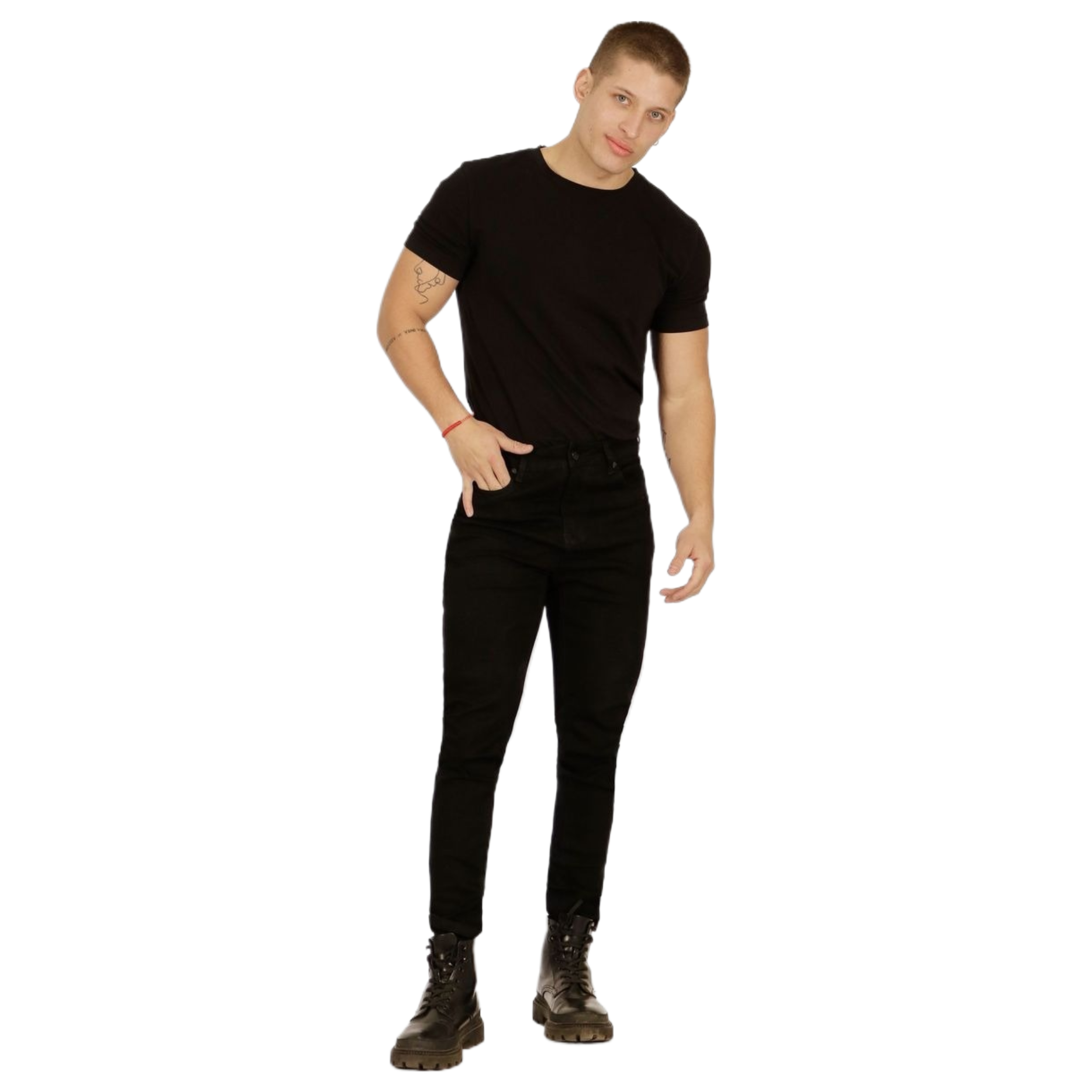 JEANS SLIM FIT HOMBRE MEGABAZAR NEGRO 31 YASSNE - 1