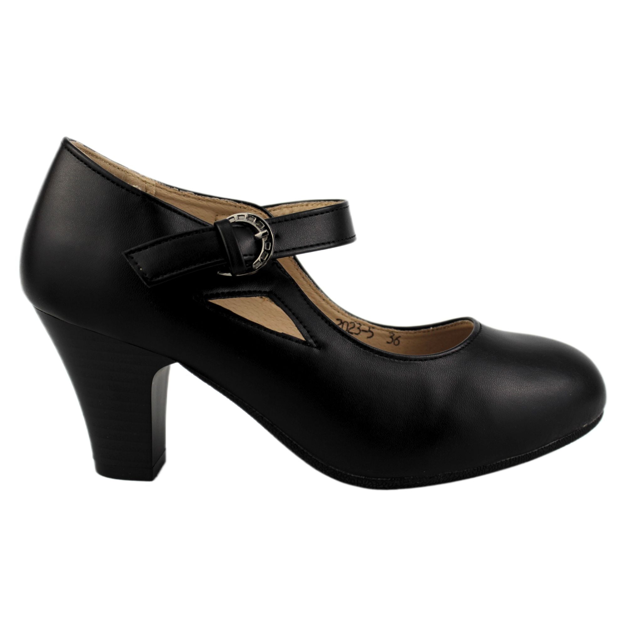 ZAPATO DE MUJER TACO CONO 23 YASSNE NEGRO - 1
