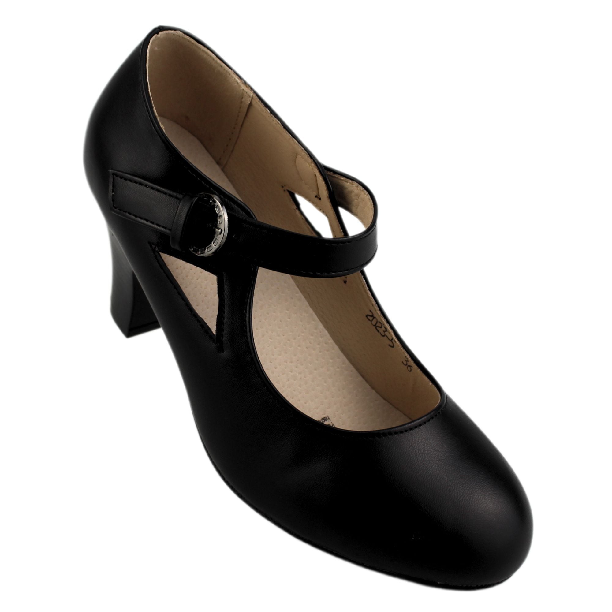 ZAPATO DE MUJER TACO CONO 23 YASSNE NEGRO - 3