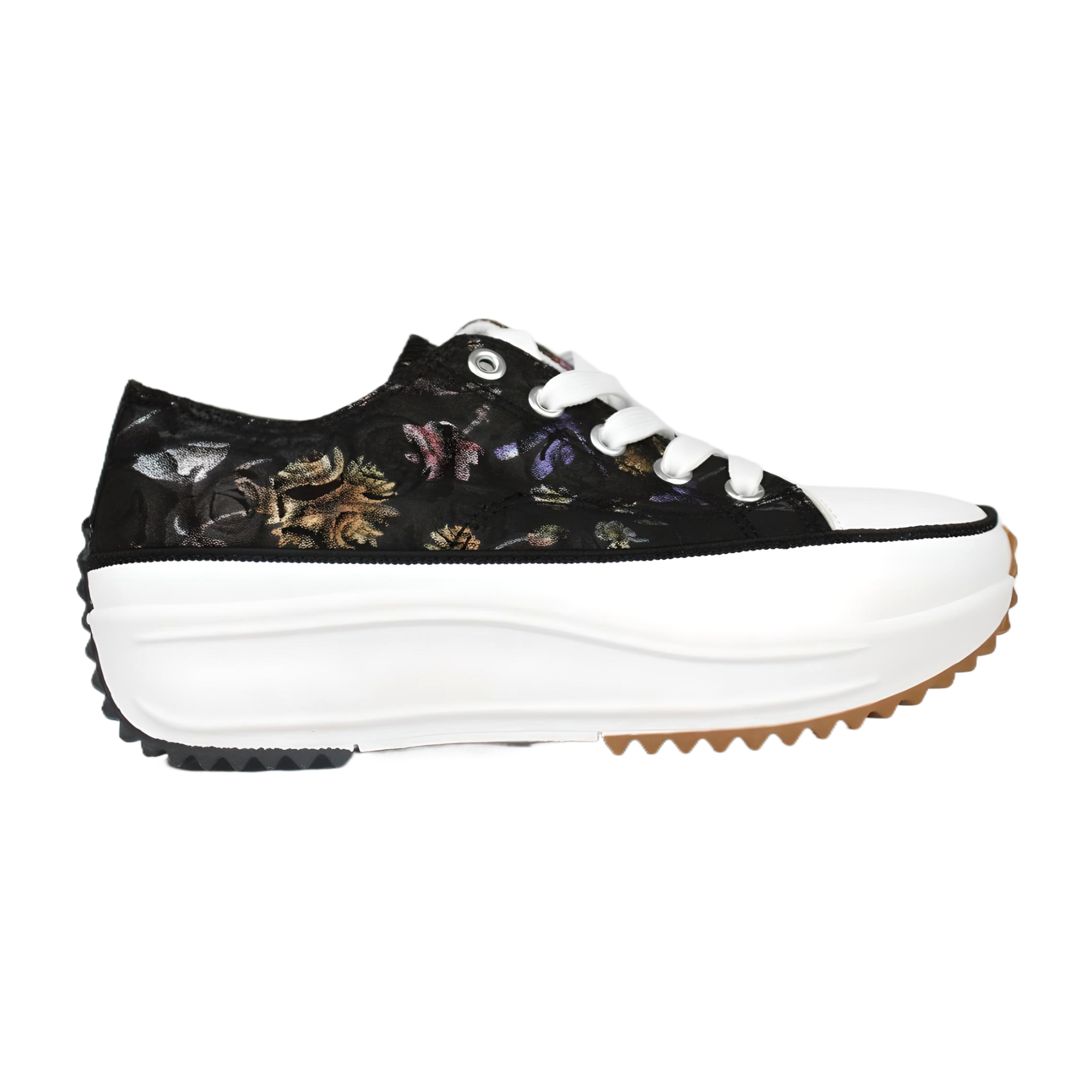 ZAPATILLA FLOREADA DE MUJER 2408 YASSNE NEGRO - 1