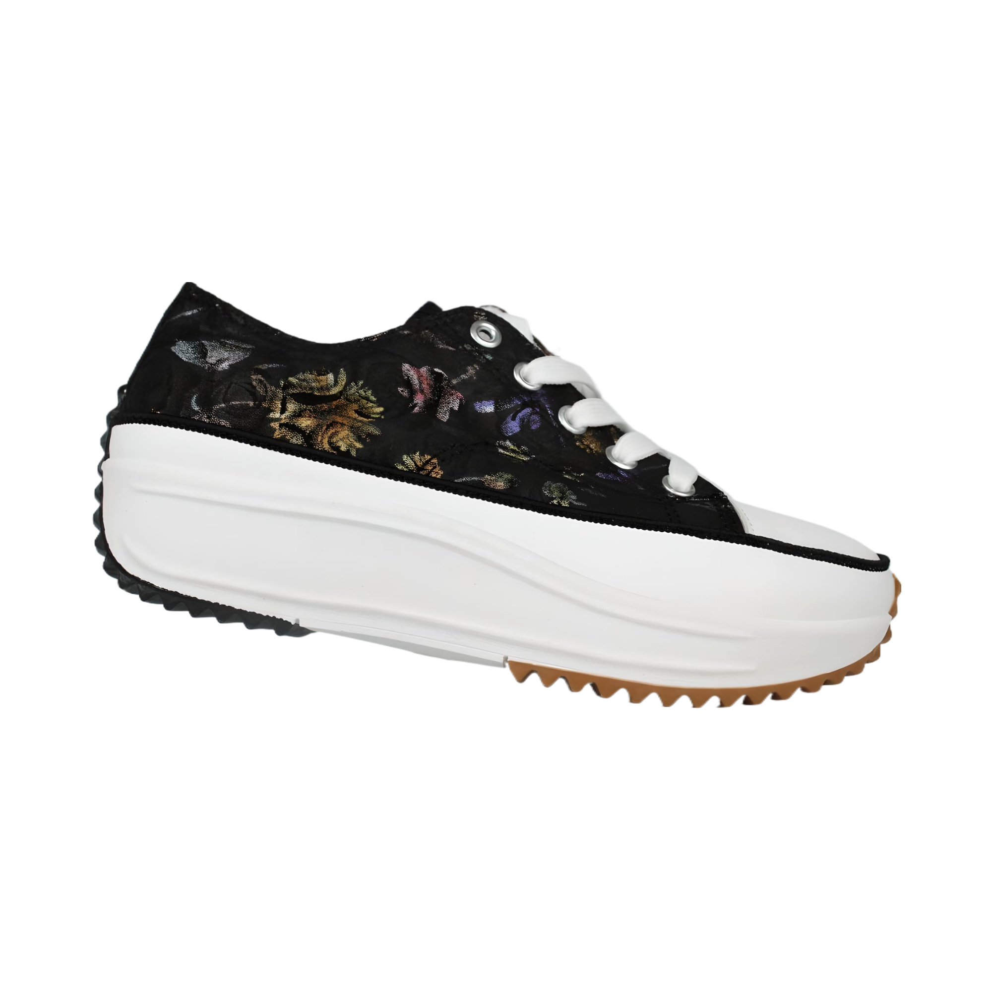 ZAPATILLA FLOREADA DE MUJER 2408 YASSNE NEGRO - 2