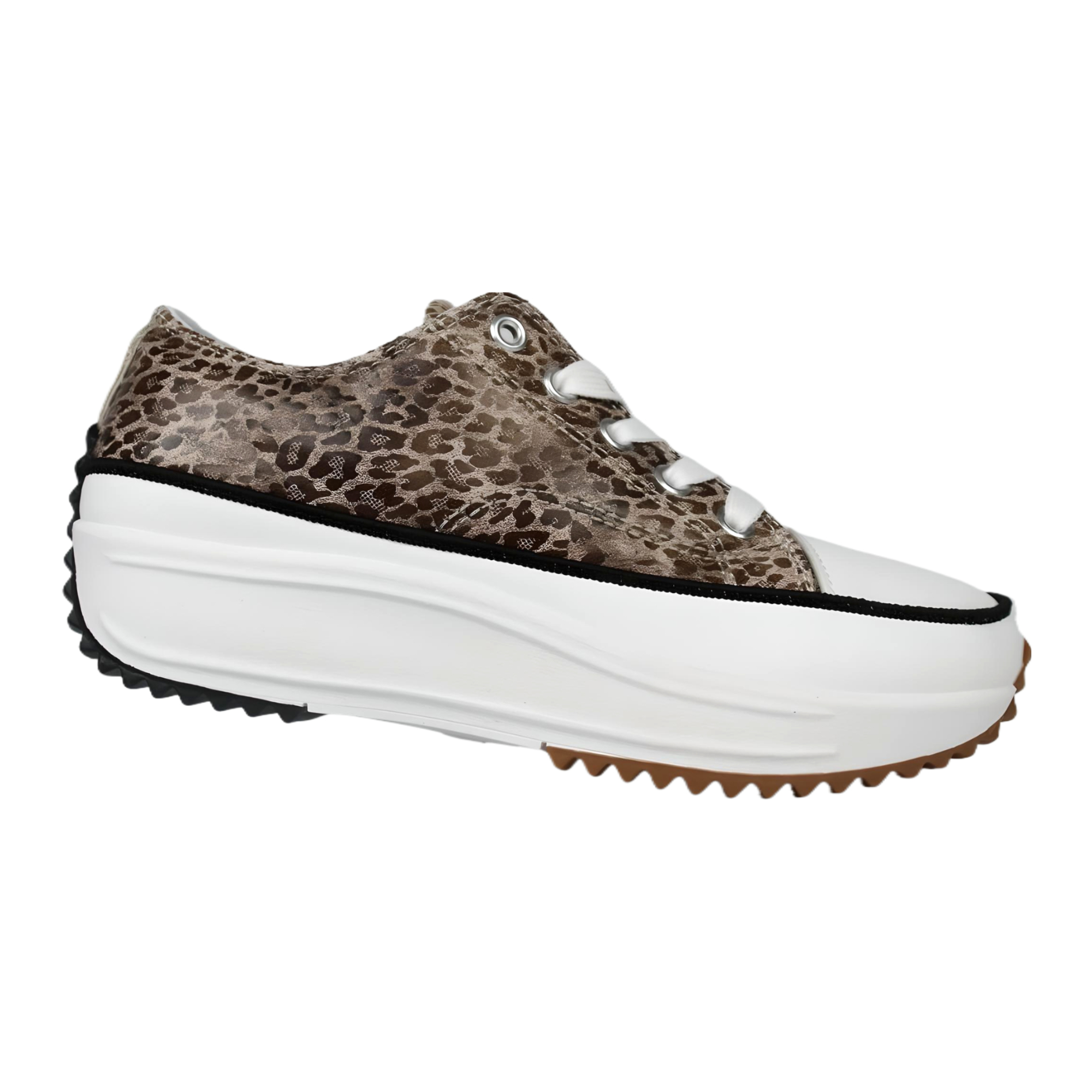 ZAPATILLA DE MUJER PRINT 2410 YASSNE MARRON CLARO - 2
