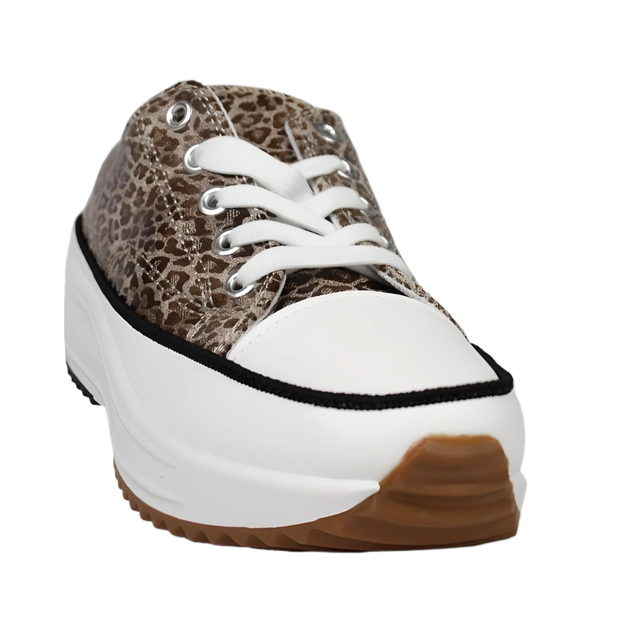 ZAPATILLA DE MUJER PRINT 2410 YASSNE MARRON CLARO - 3