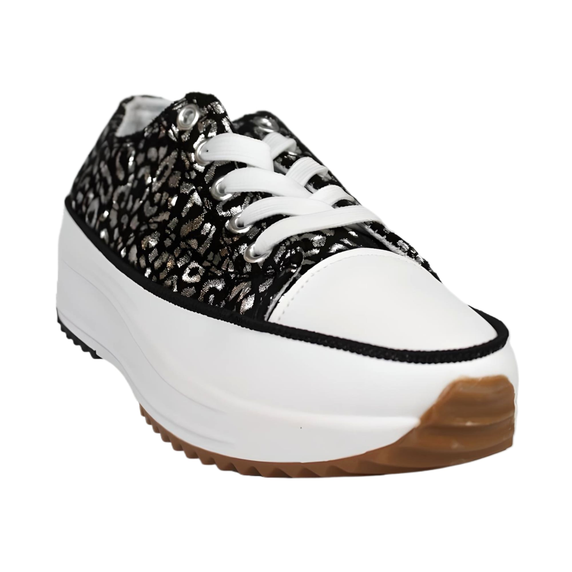 ZAPATILLA DE MUJER PRINT 2410 YASSNE NEGRO - 3