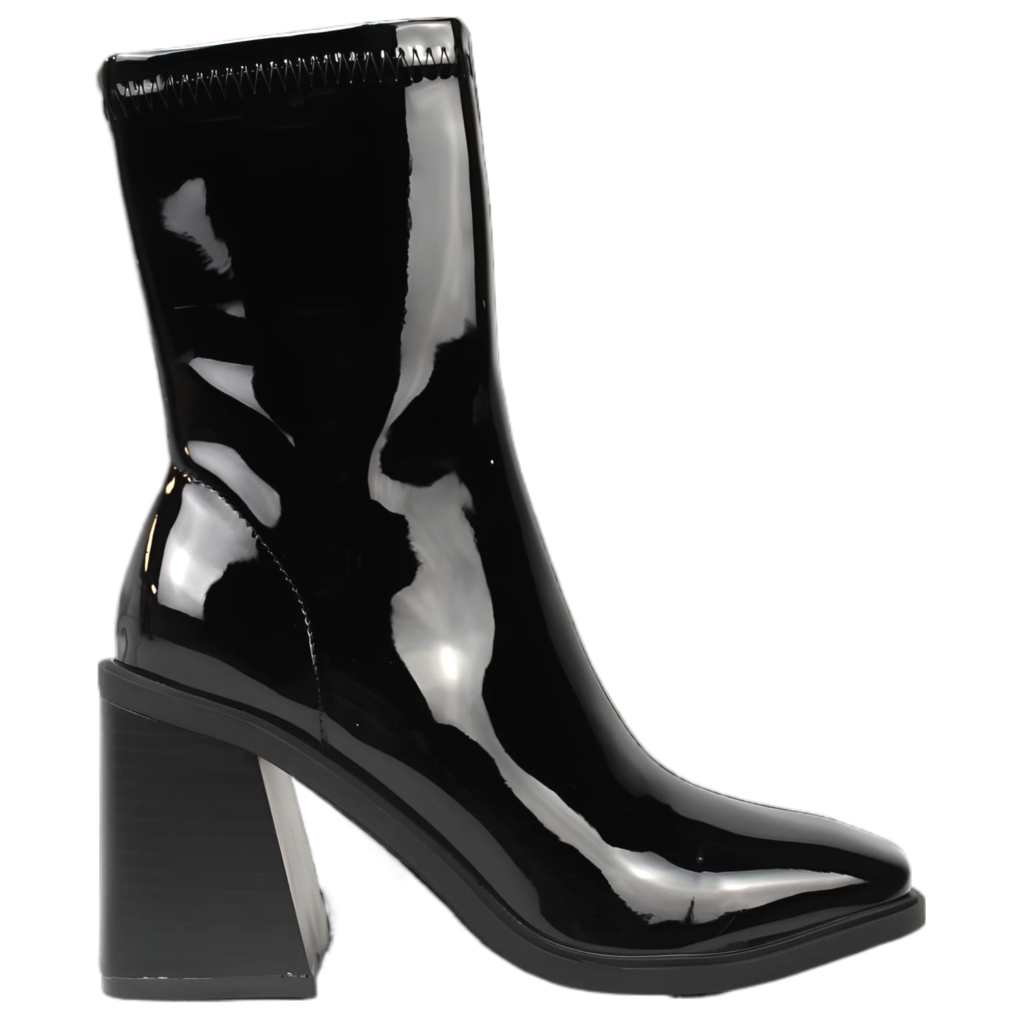 BOTA DE MUJER YY-19 CHAROL YASSNE NEGRO - 1