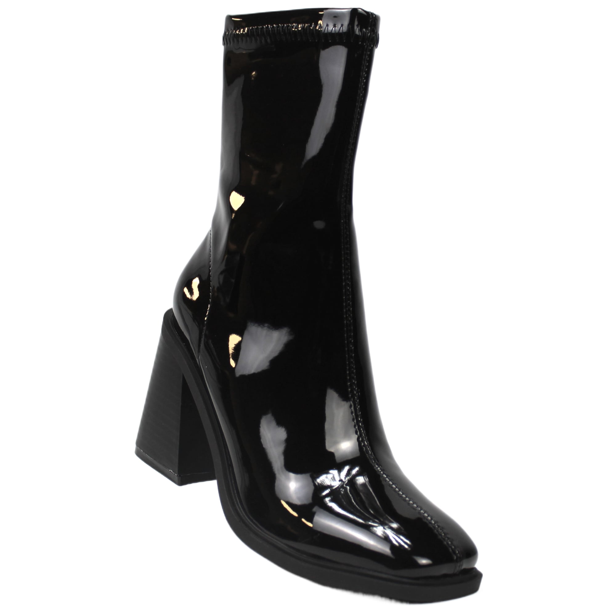 BOTA DE MUJER YY-19 CHAROL YASSNE NEGRO - 3