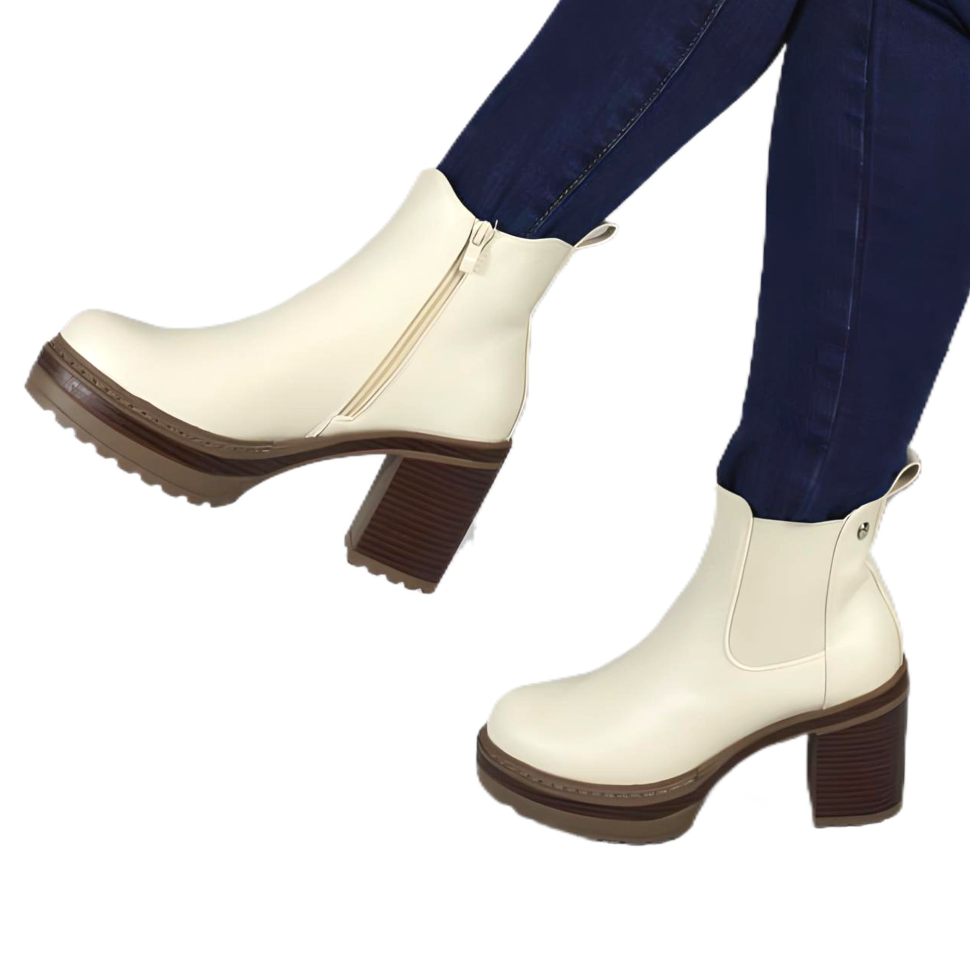 BOTIN DE MUJER TACO CUADRADO 17 YASSNE CAFE - 3