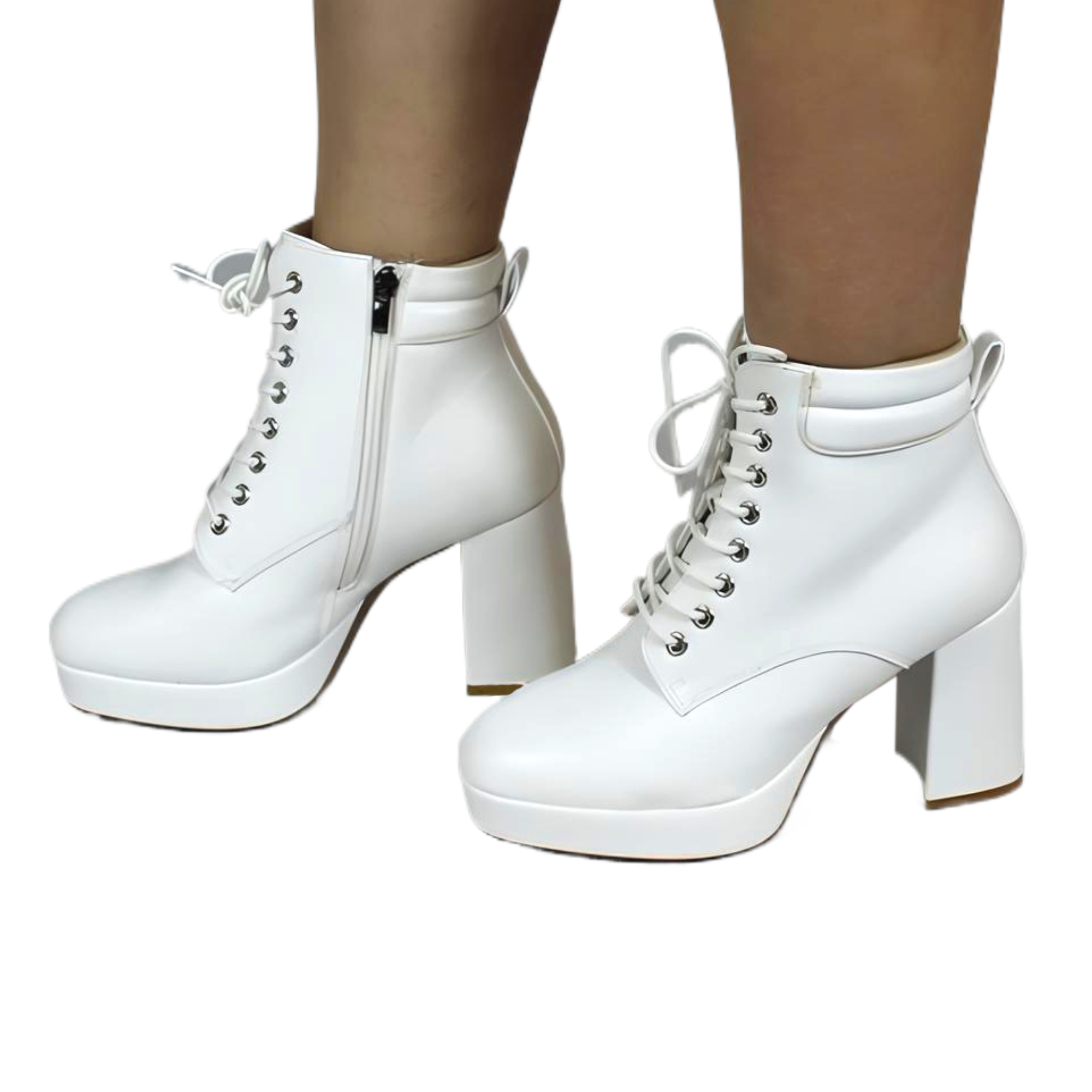 BOTIN DE MUJER TACO ALTO 61 YASSNE BLANCO - 1