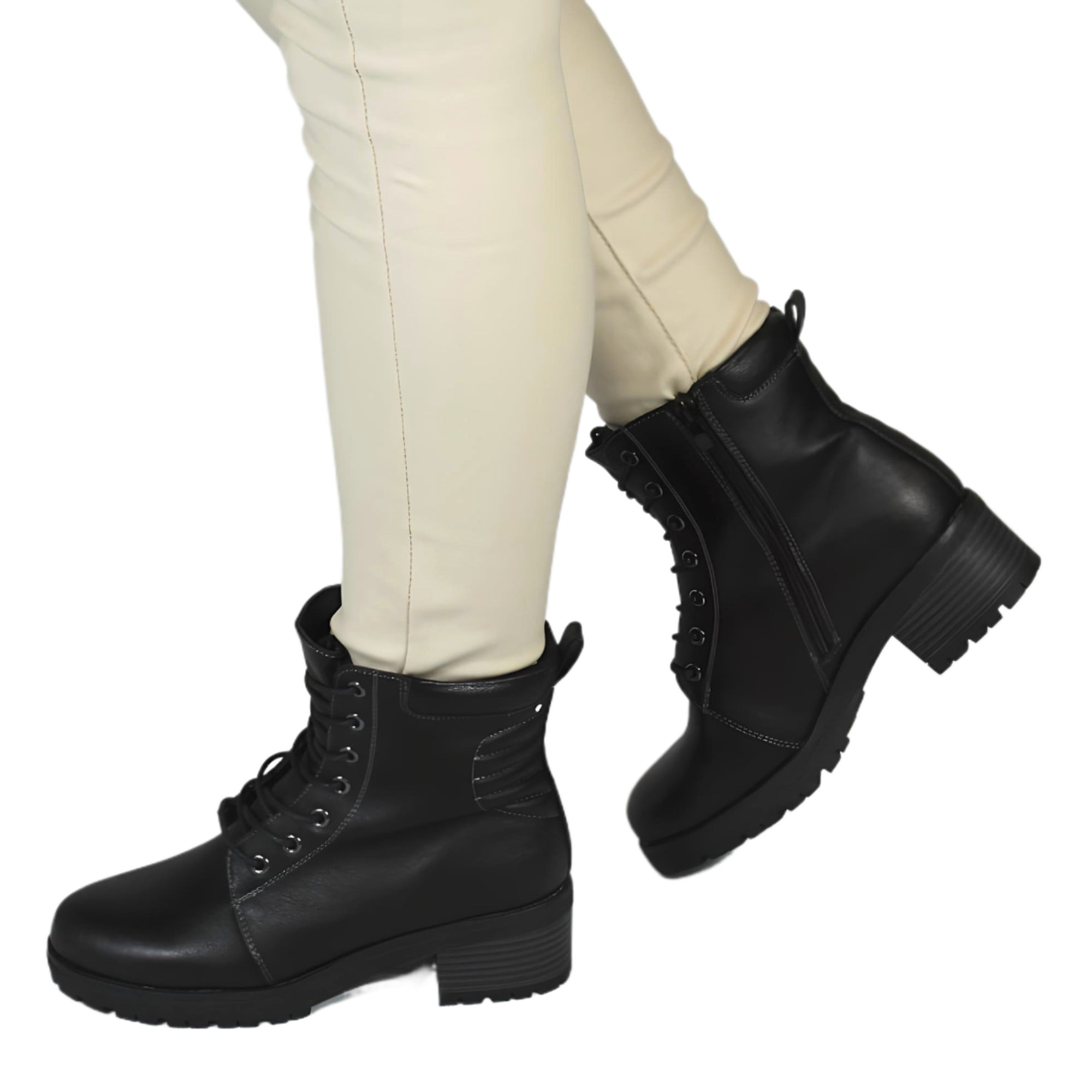 BOTIN DE MUJER TACO BAJO 02 YASSNE NEGRO - 1