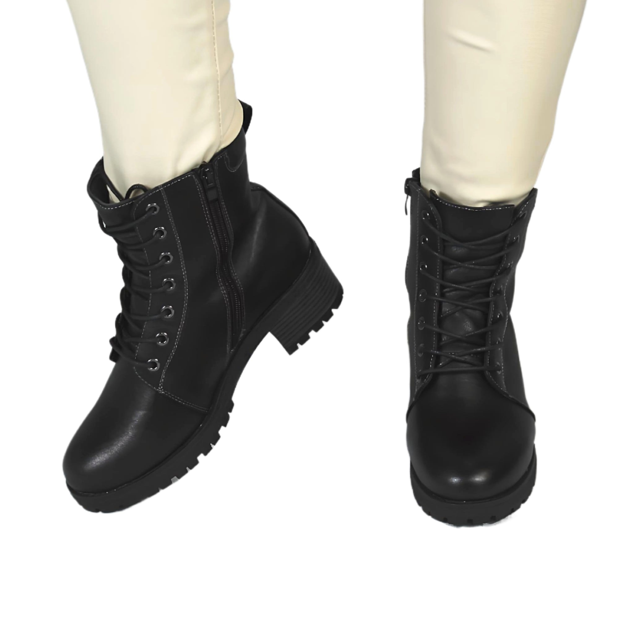 BOTIN DE MUJER TACO BAJO 02 YASSNE NEGRO - 2