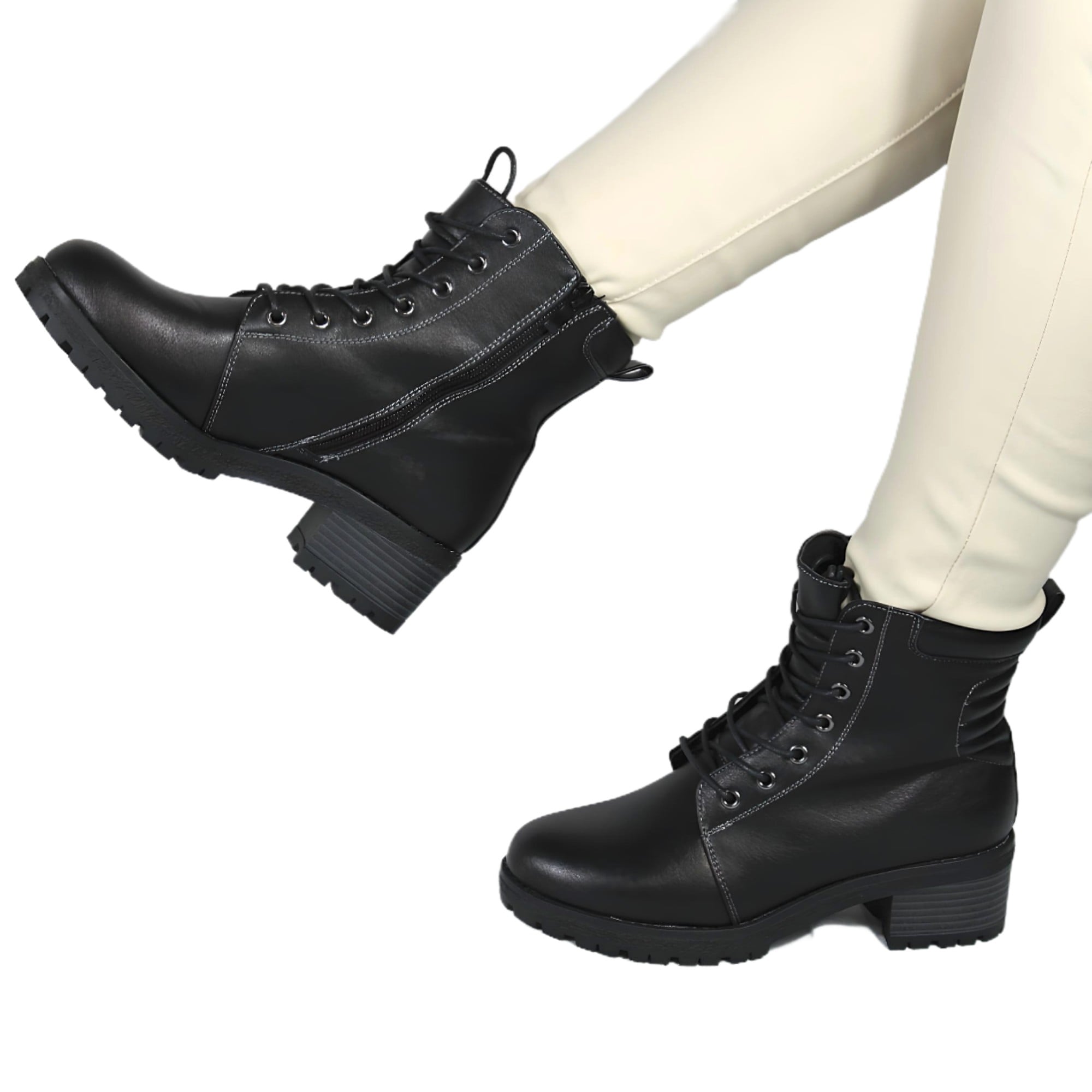 BOTIN DE MUJER TACO BAJO 02 YASSNE NEGRO - 3
