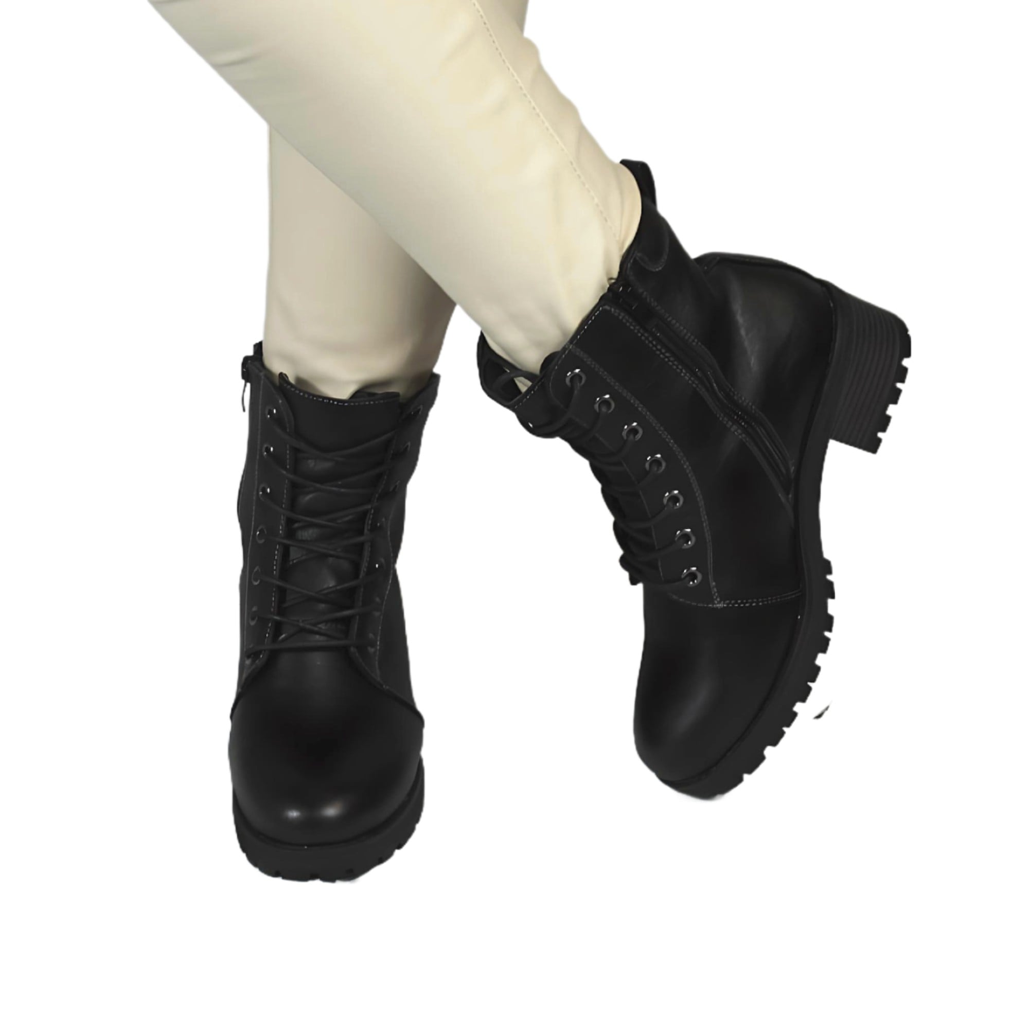 BOTIN DE MUJER TACO BAJO 02 YASSNE NEGRO - 4