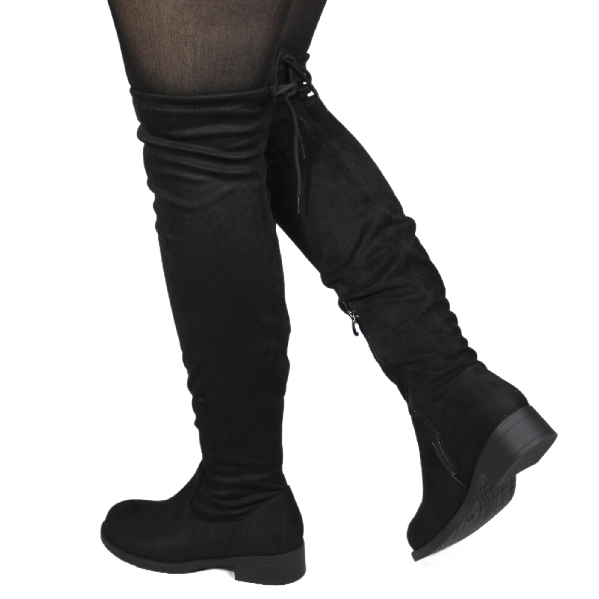 BOTA LARGA GAMUZA MUJER 32 YASSNE NEGRO - 3
