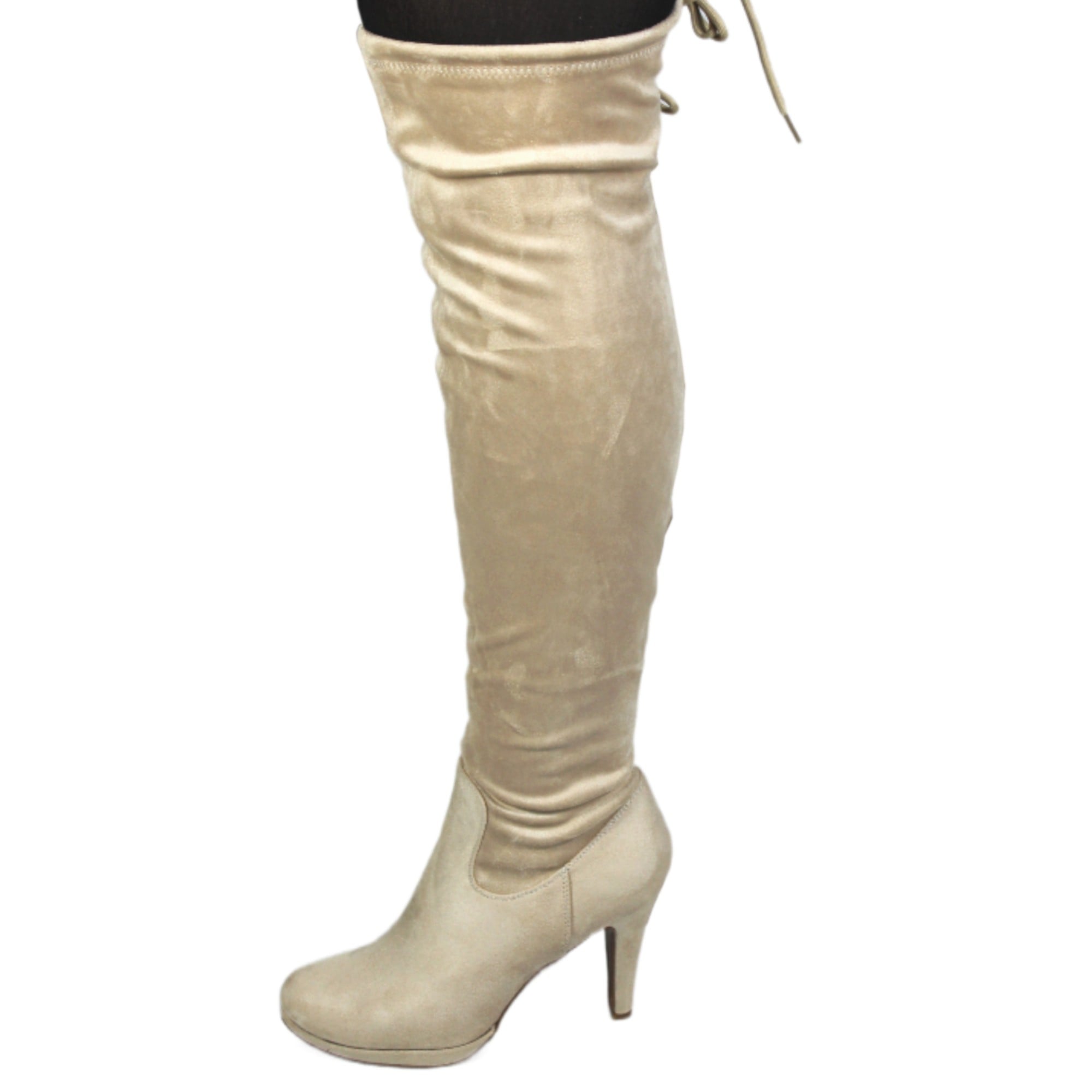 MEGABAZAR BOTA LARGA GAMUZA MUJER 30 YASSNE BEIGE