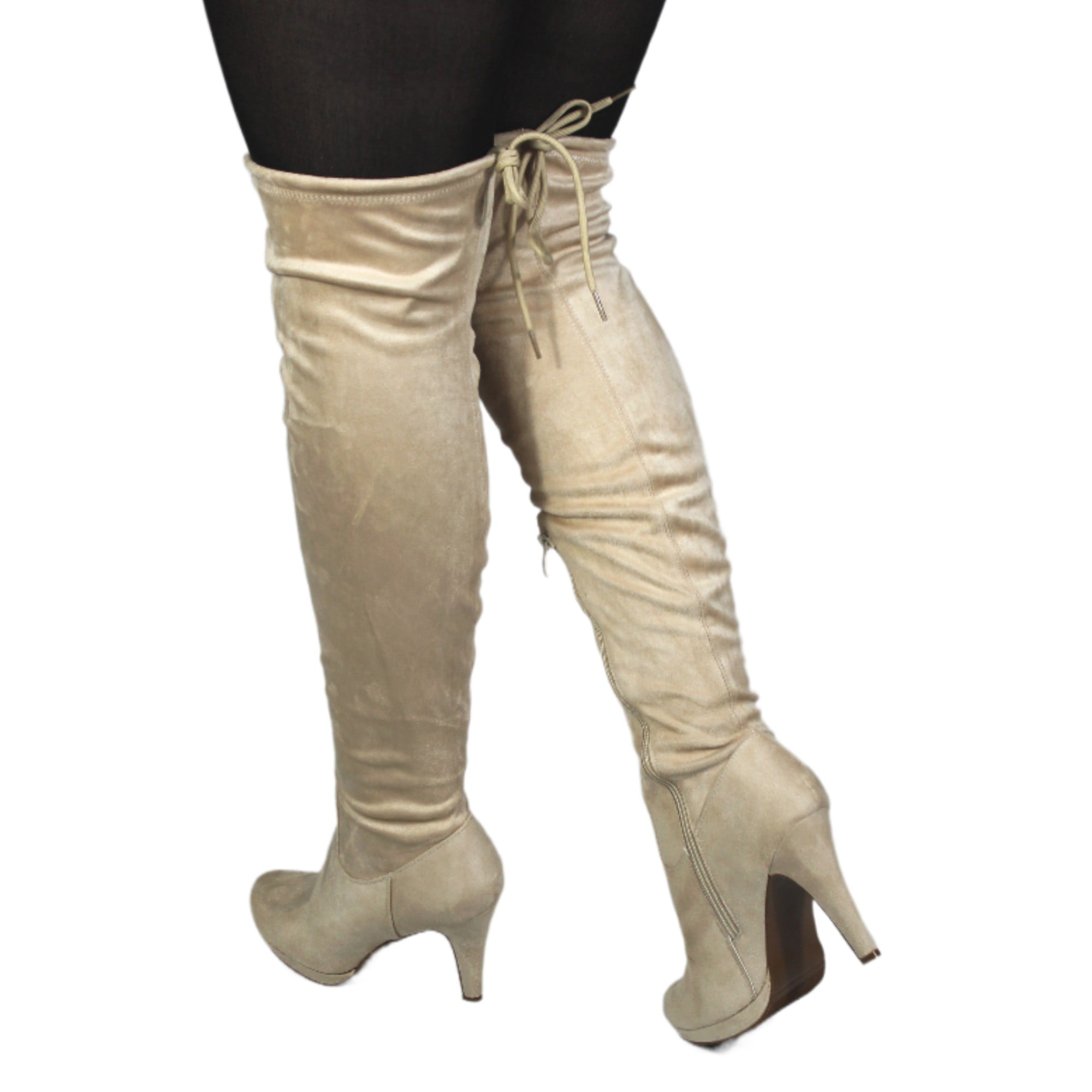 BOTA LARGA GAMUZA MUJER 30 YASSNE BEIGE - 3