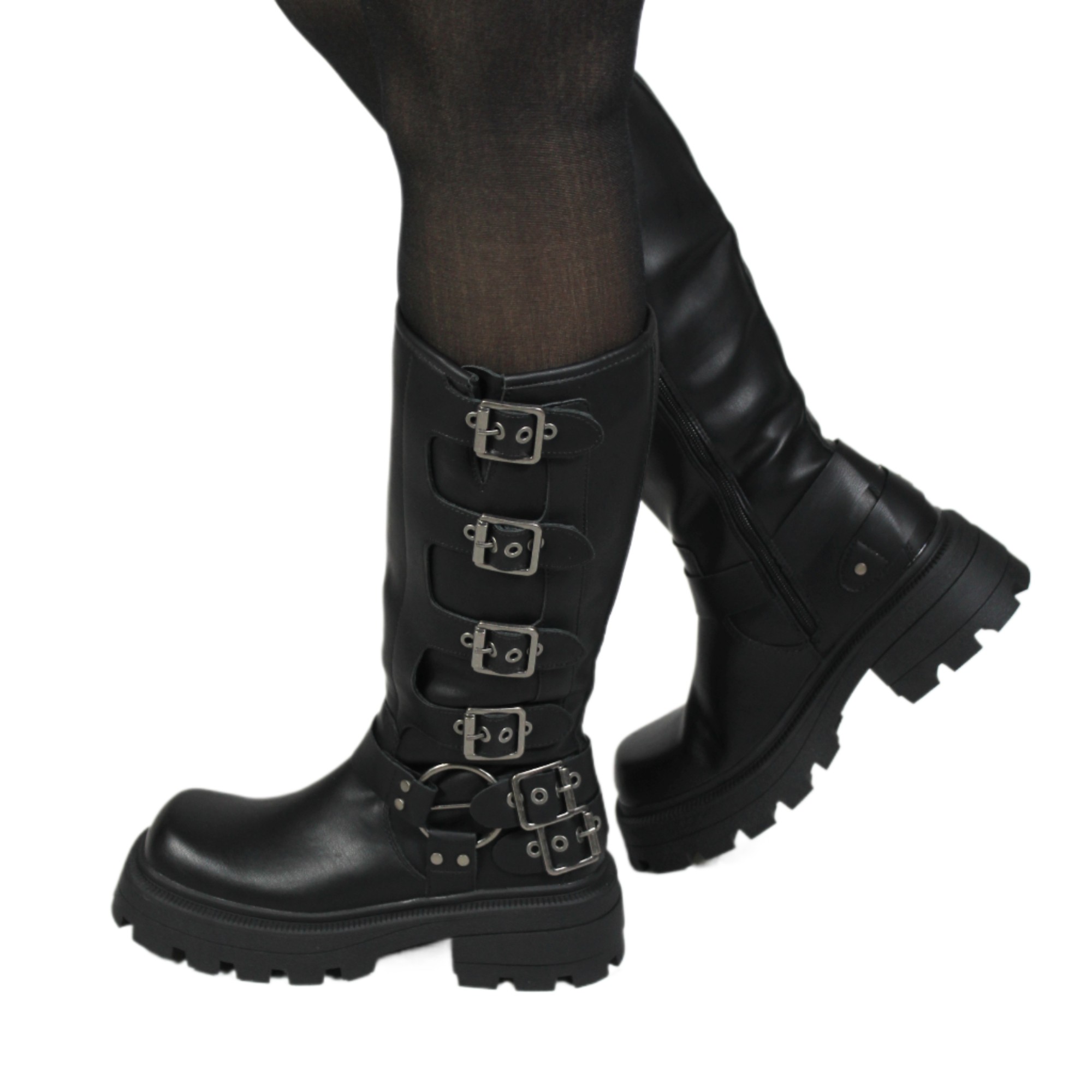 BOTA HEBILLAS NEGRAS DE MUJER 89 YASSNE NEGRO - 2