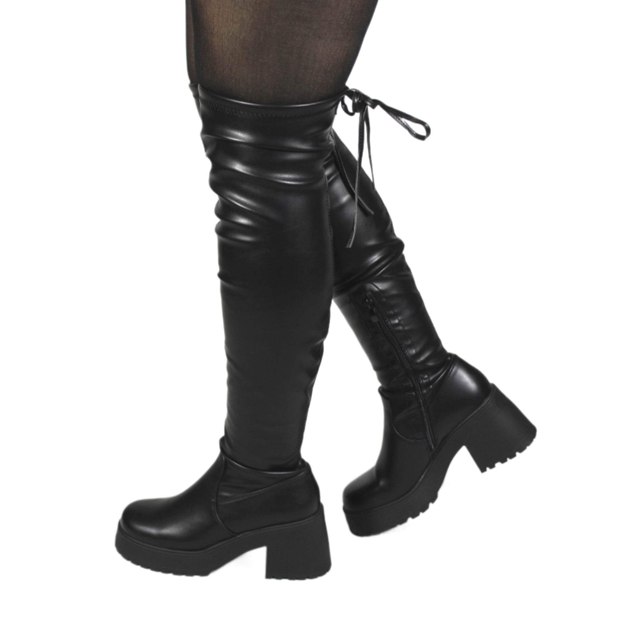 BOTA LARGA MUJER ECOCUERO 27 YASSNE NEGRO - 3