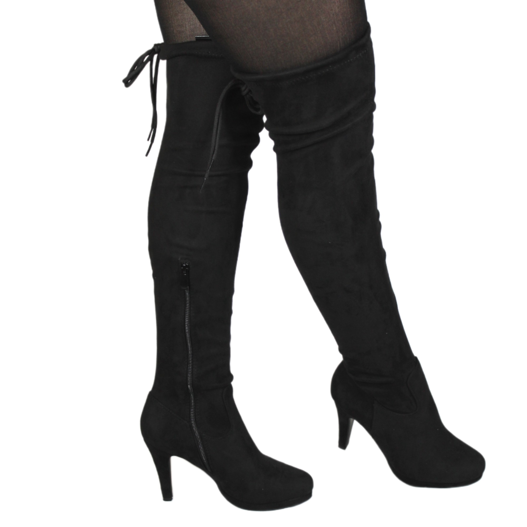BOTA LARGA GAMUZA MUJER 30 YASSNE NEGRO - 3