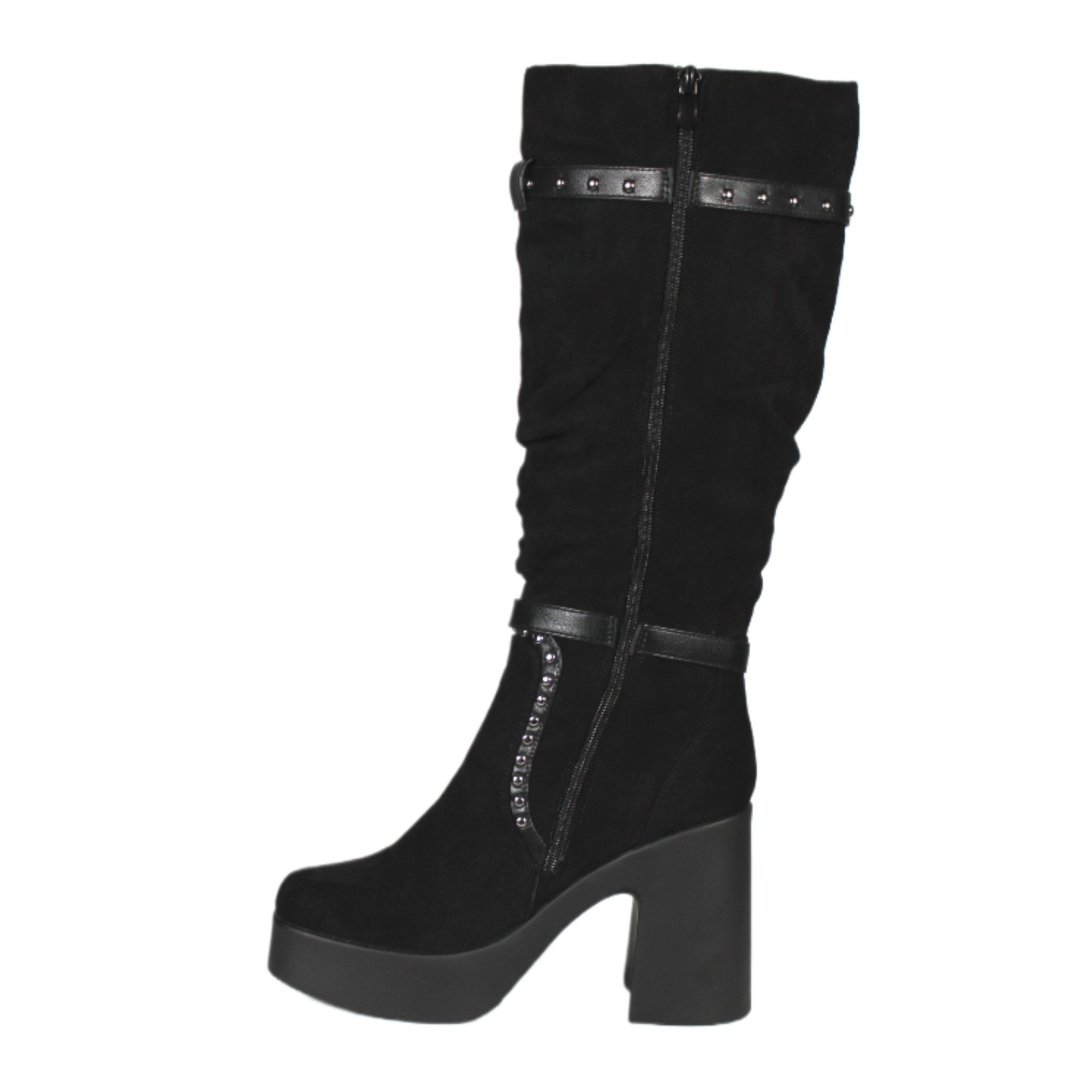BOTA ALTA GAMUZA MUJER 13 YASSNE NEGRO - 4