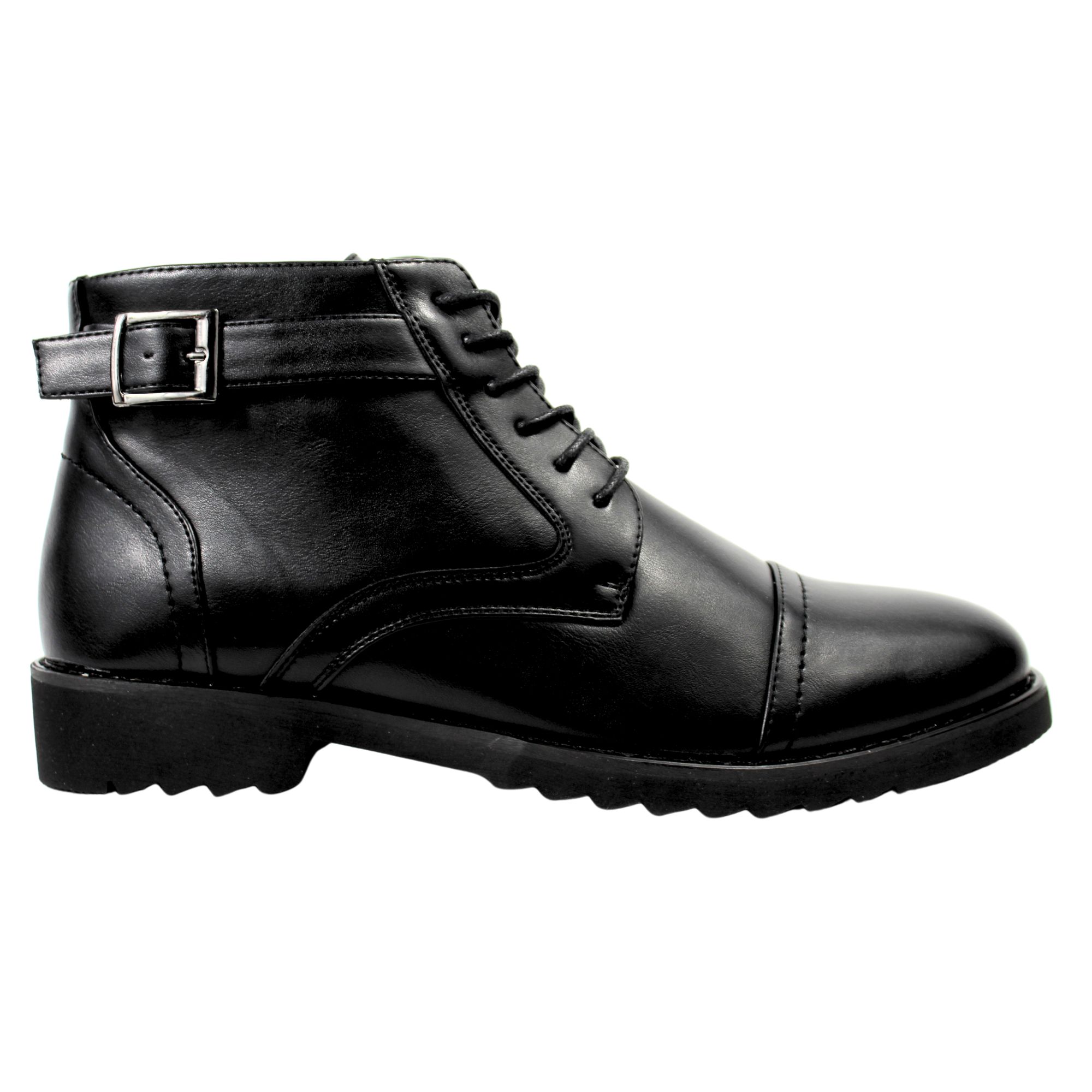 BOTA HOMBRE VESTIR CORDONES NEGRO - 1