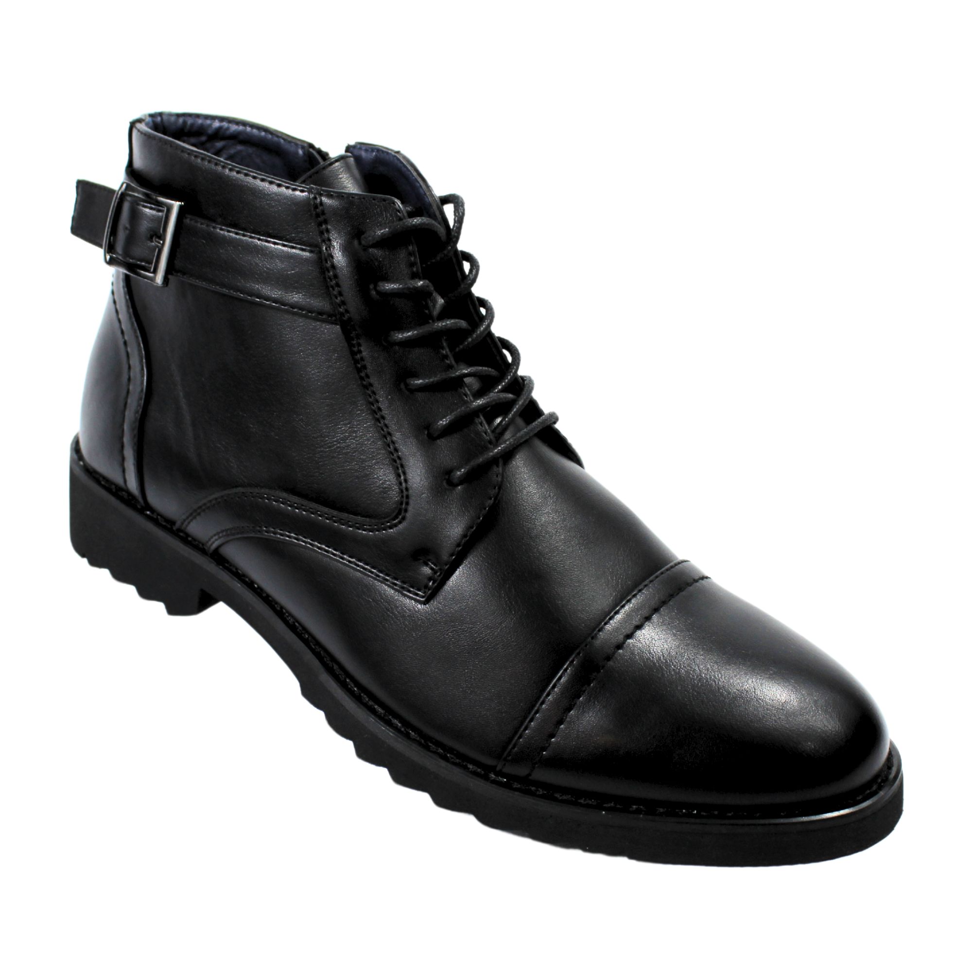 BOTA HOMBRE VESTIR CORDONES NEGRO - 2