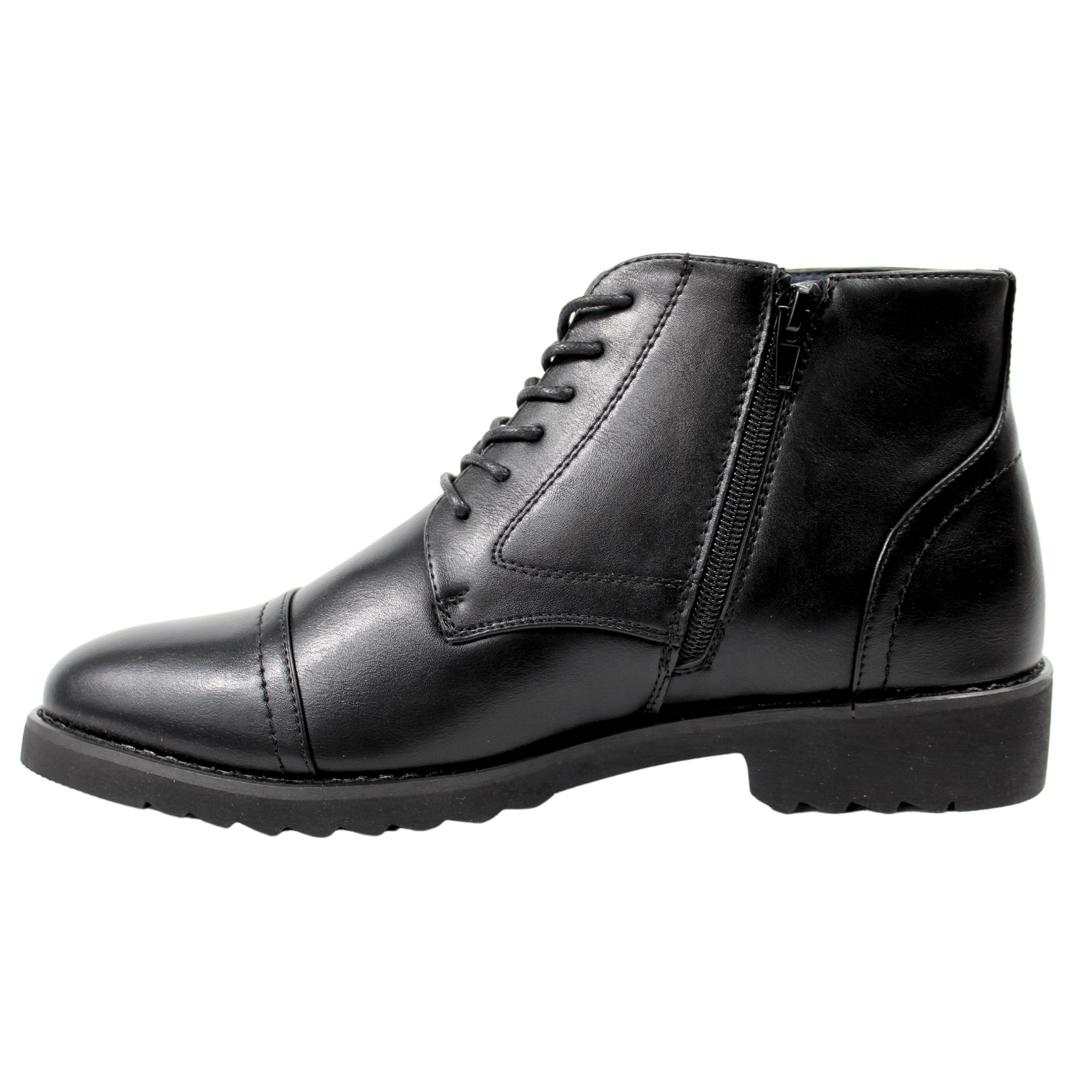 BOTA HOMBRE VESTIR CORDONES NEGRO - 4