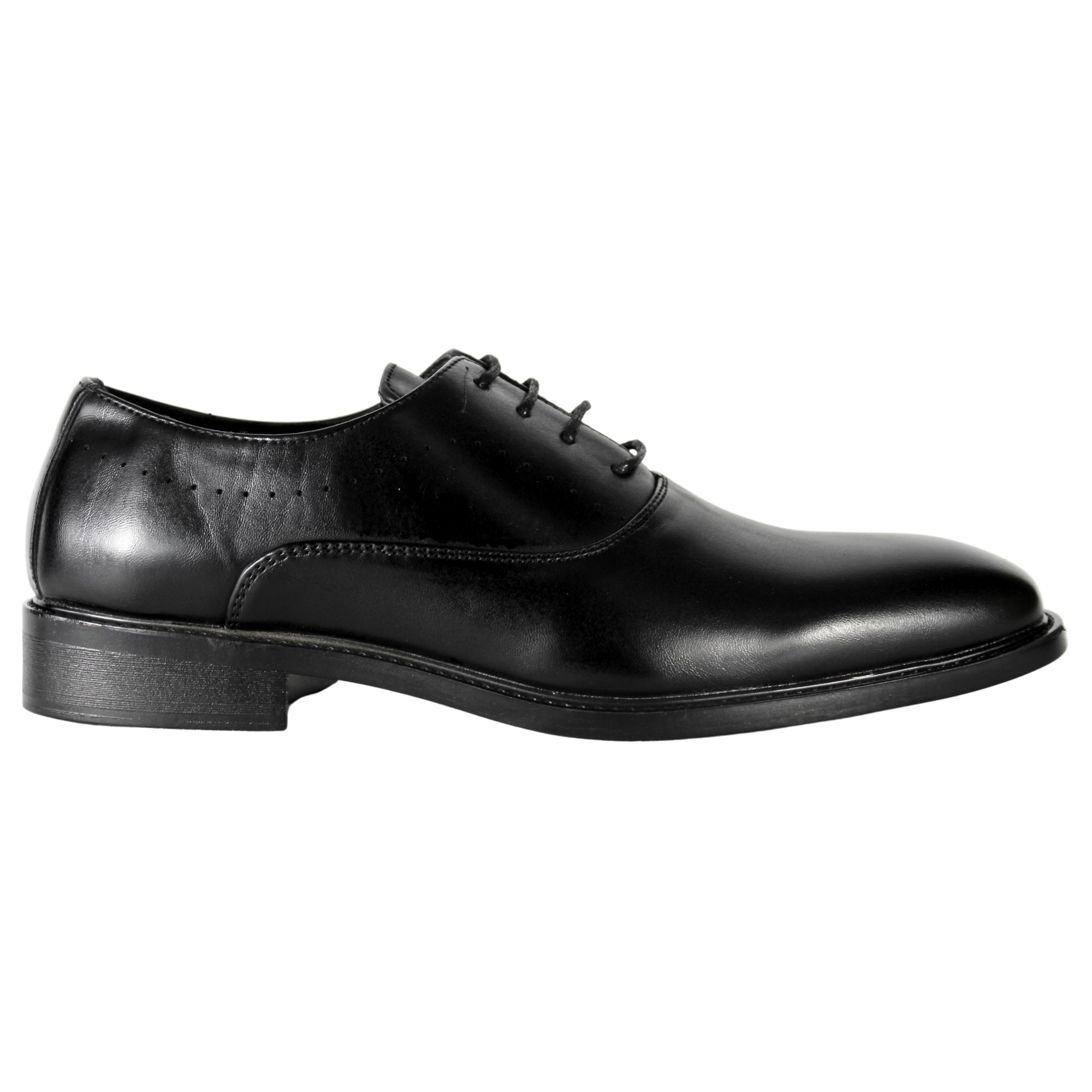 ZAPATO HOMBRE ELEGANTE VESTIR CORDONES PUNTA REDONDA 87 NEGRO - 1