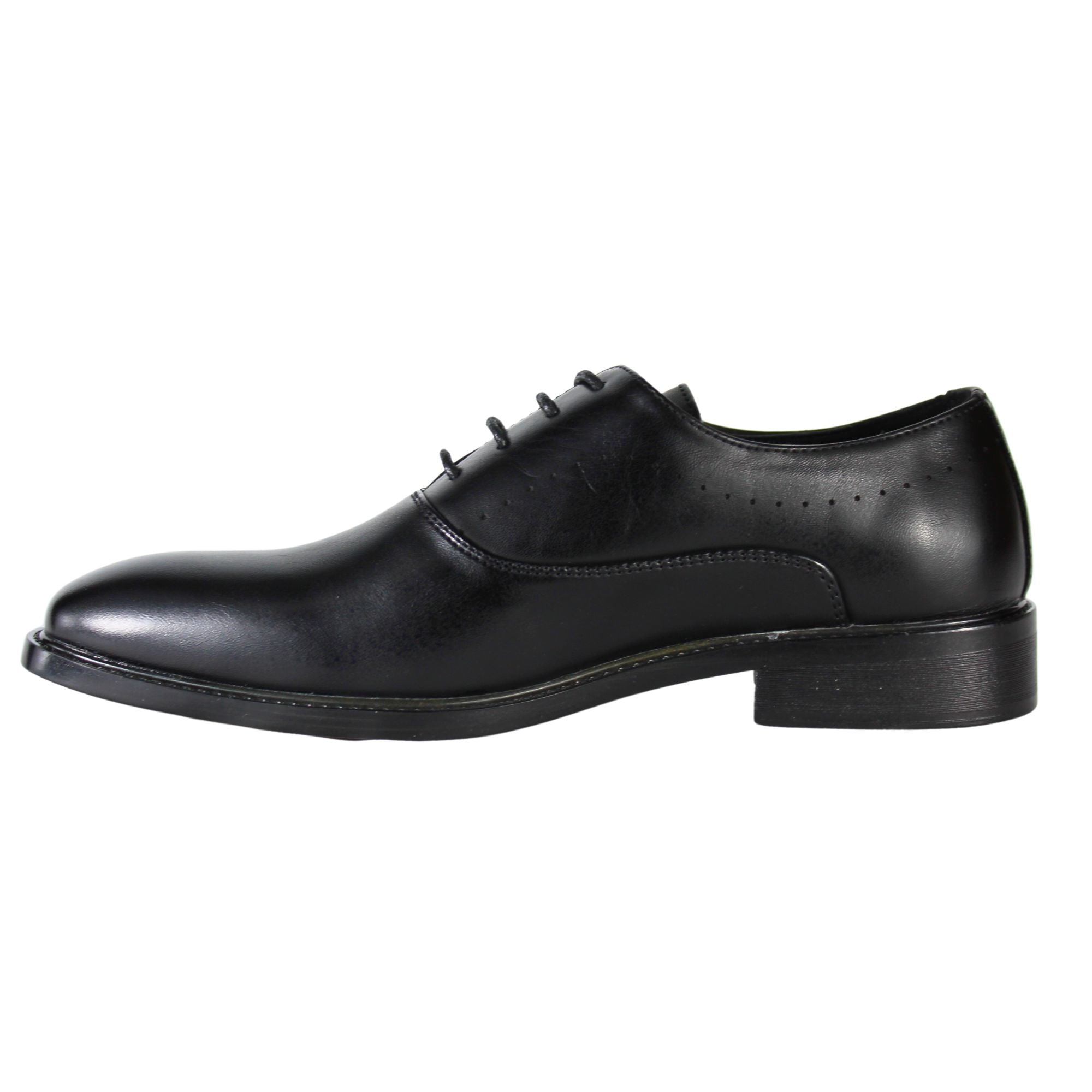 ZAPATO HOMBRE ELEGANTE VESTIR CORDONES PUNTA REDONDA 87 NEGRO - 3
