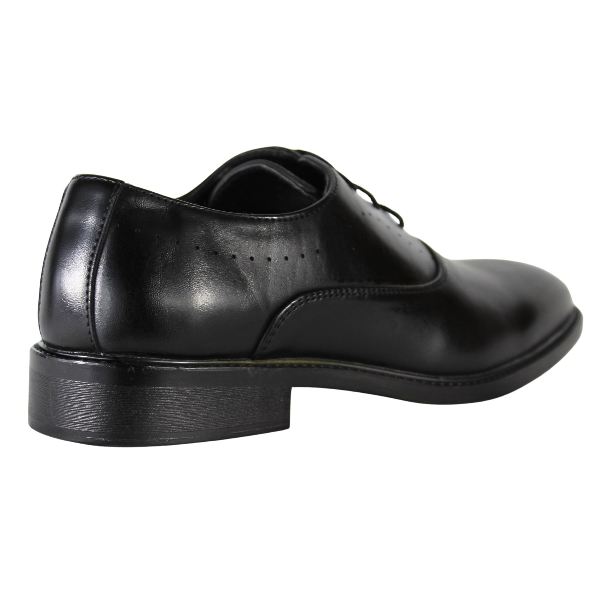 ZAPATO HOMBRE ELEGANTE VESTIR CORDONES PUNTA REDONDA 87 NEGRO - 4