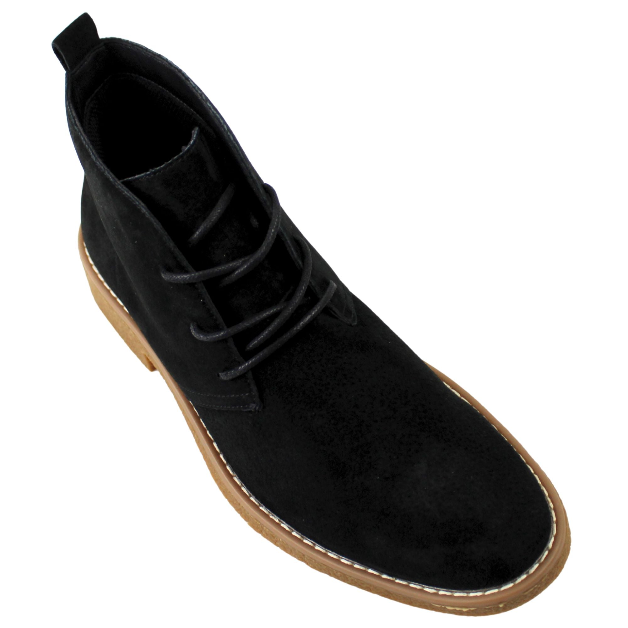 BOTINES CHELSEA DE HOMBRE CON CORDONES L12 NEGRO - 2