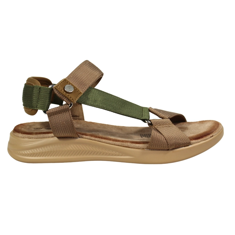 SANDALIAS BAJAS DE MUJER AJUSTABLES TGH03 VERDE - 1
